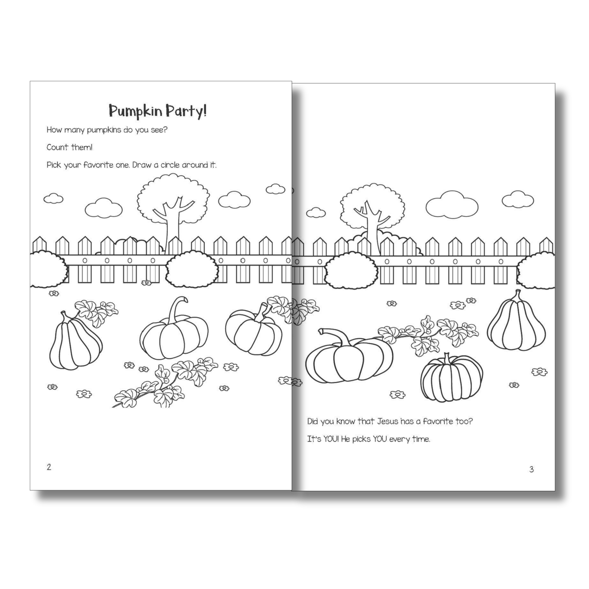 Gospel Fun for Little Ones Activity Booklet for Preschoolers - KJV - Pumpkin Prayer