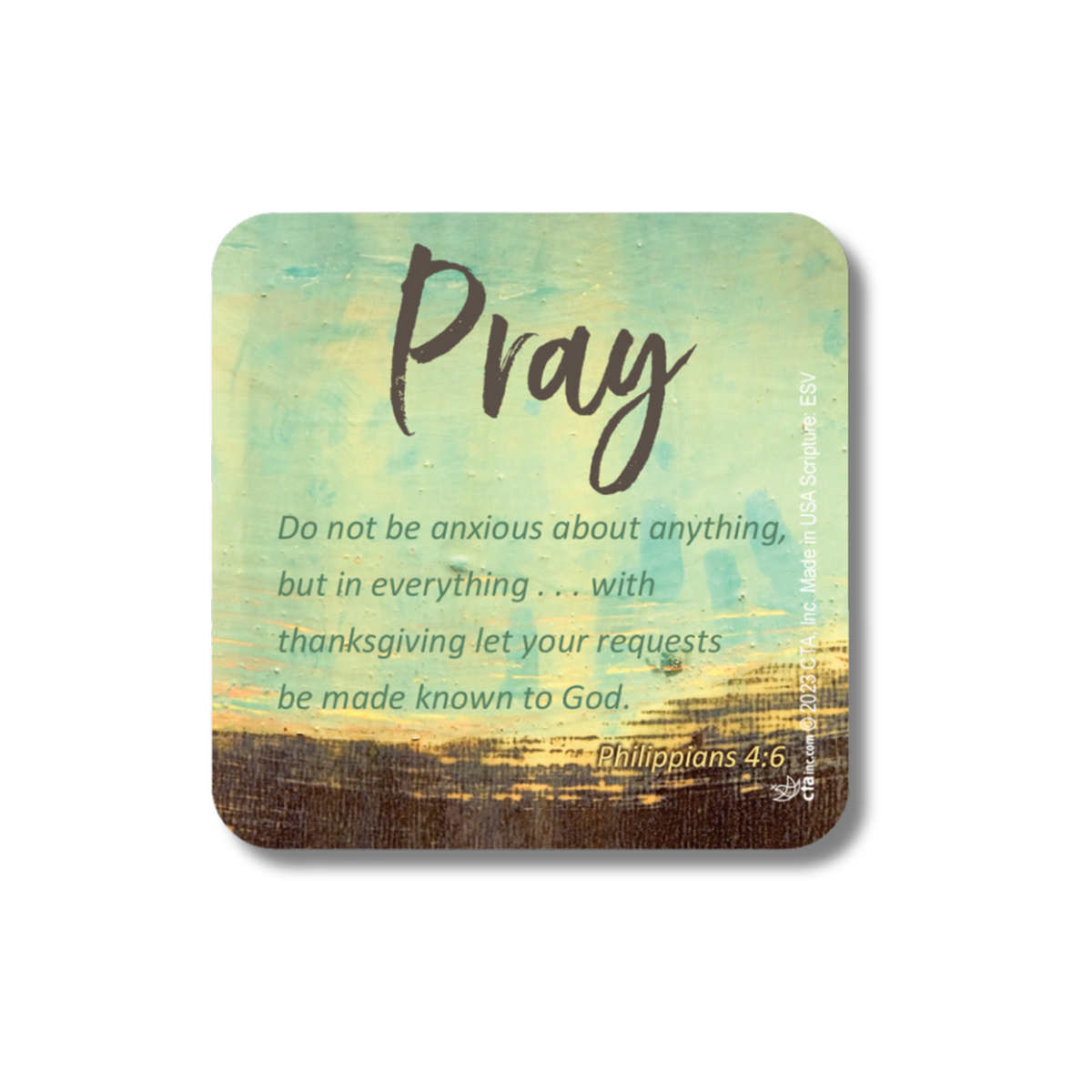 2-1/2" Square Magnet - Pray
