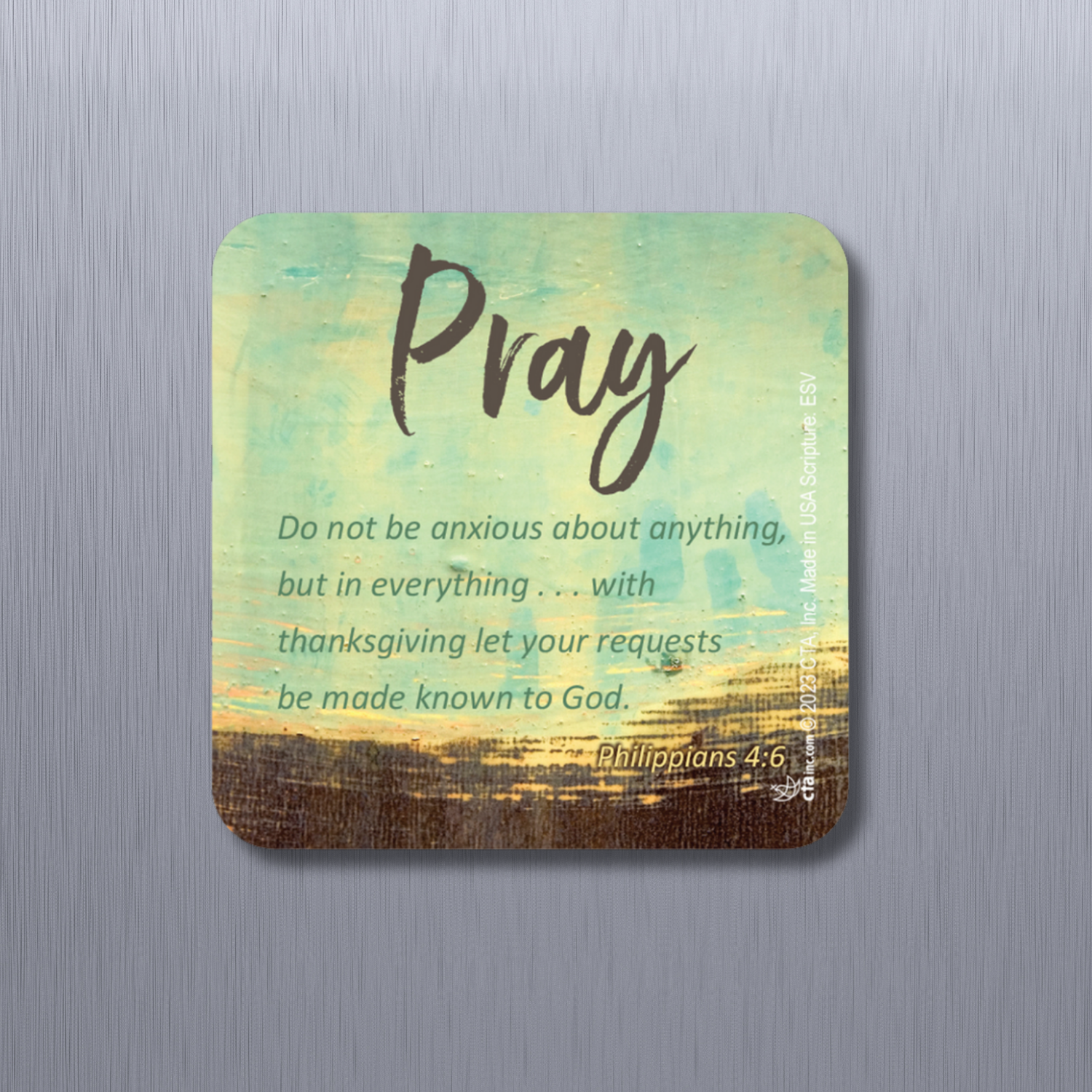 2-1/2" Square Magnet - Pray