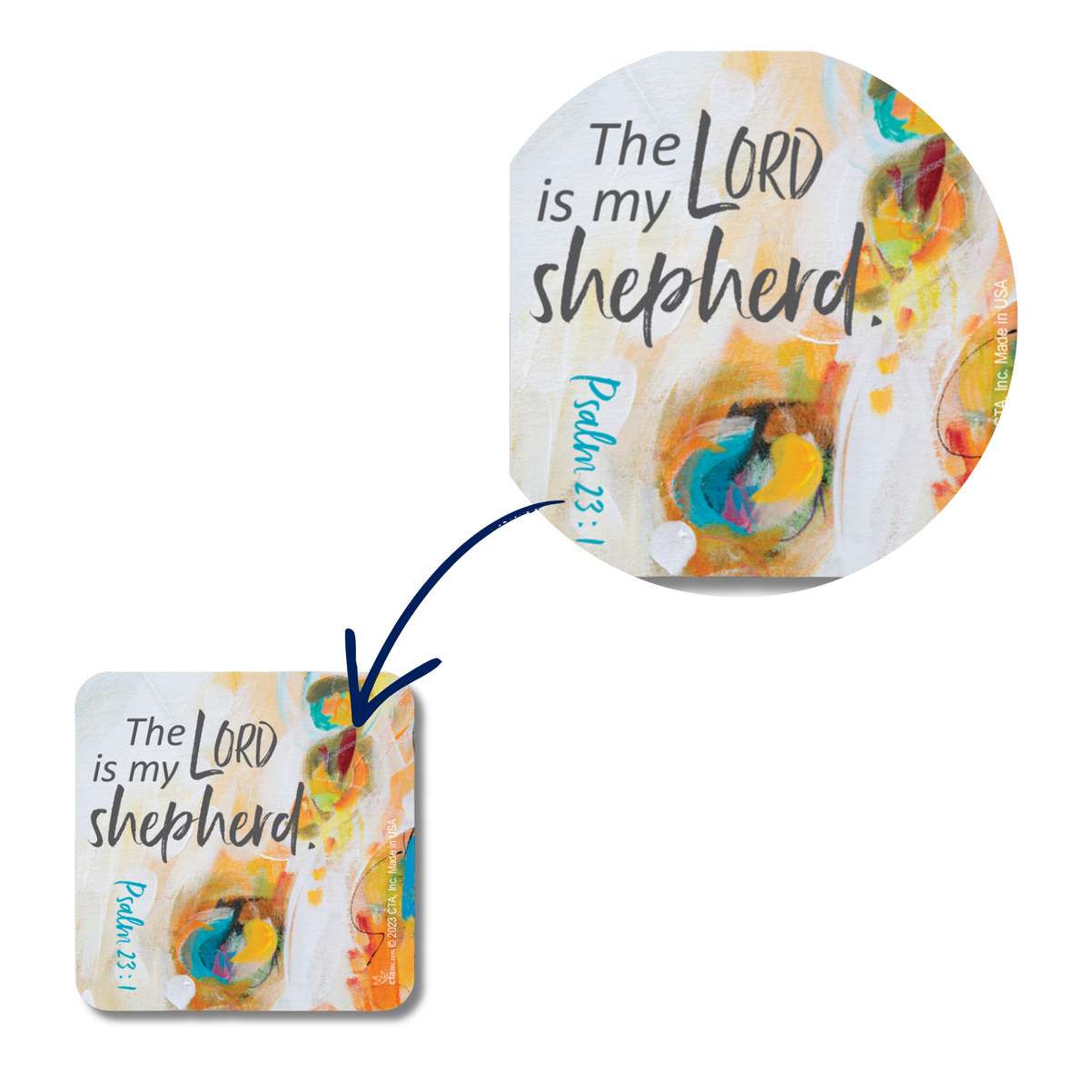 2-1/2" Square Magnet - KJV - Psalm 23