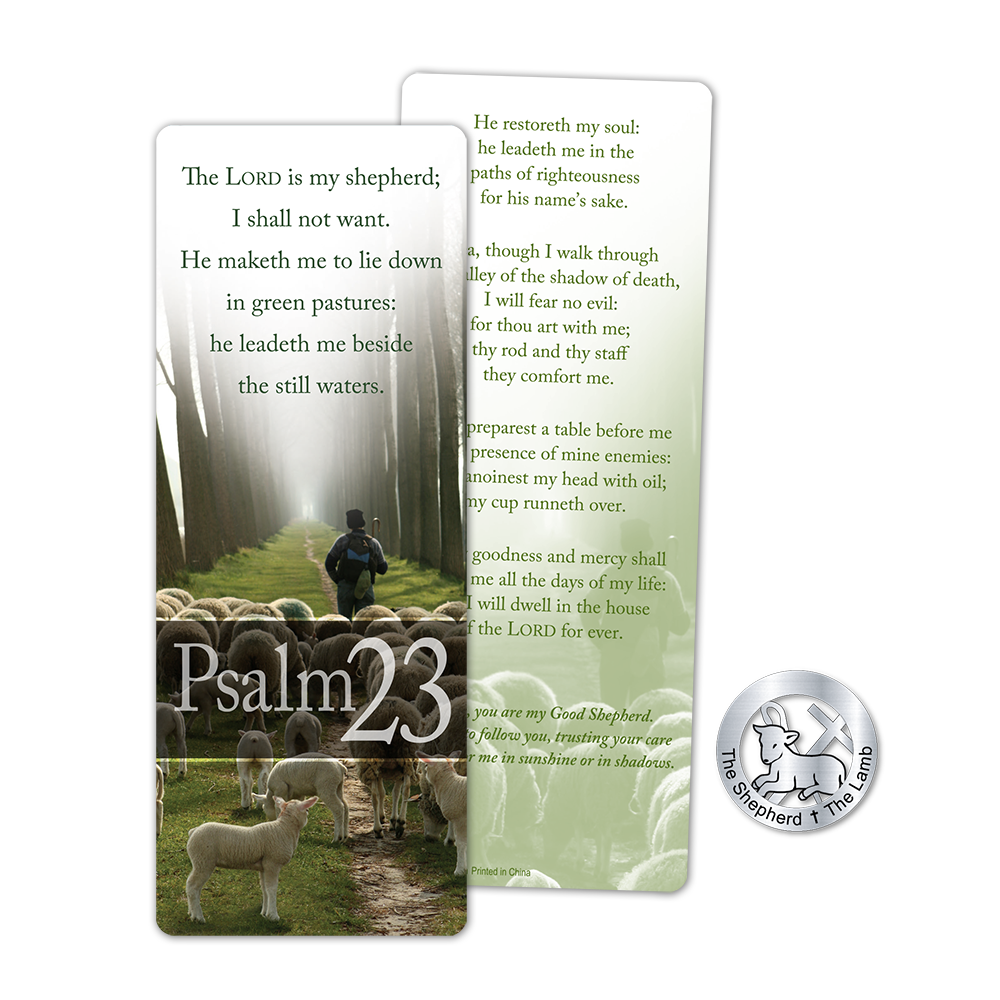 Psalm 23 jumbo bookmark & Faith Token