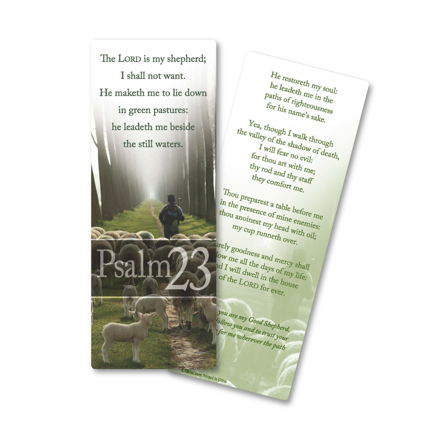 6" Bookmark - Psalm 23 KJV