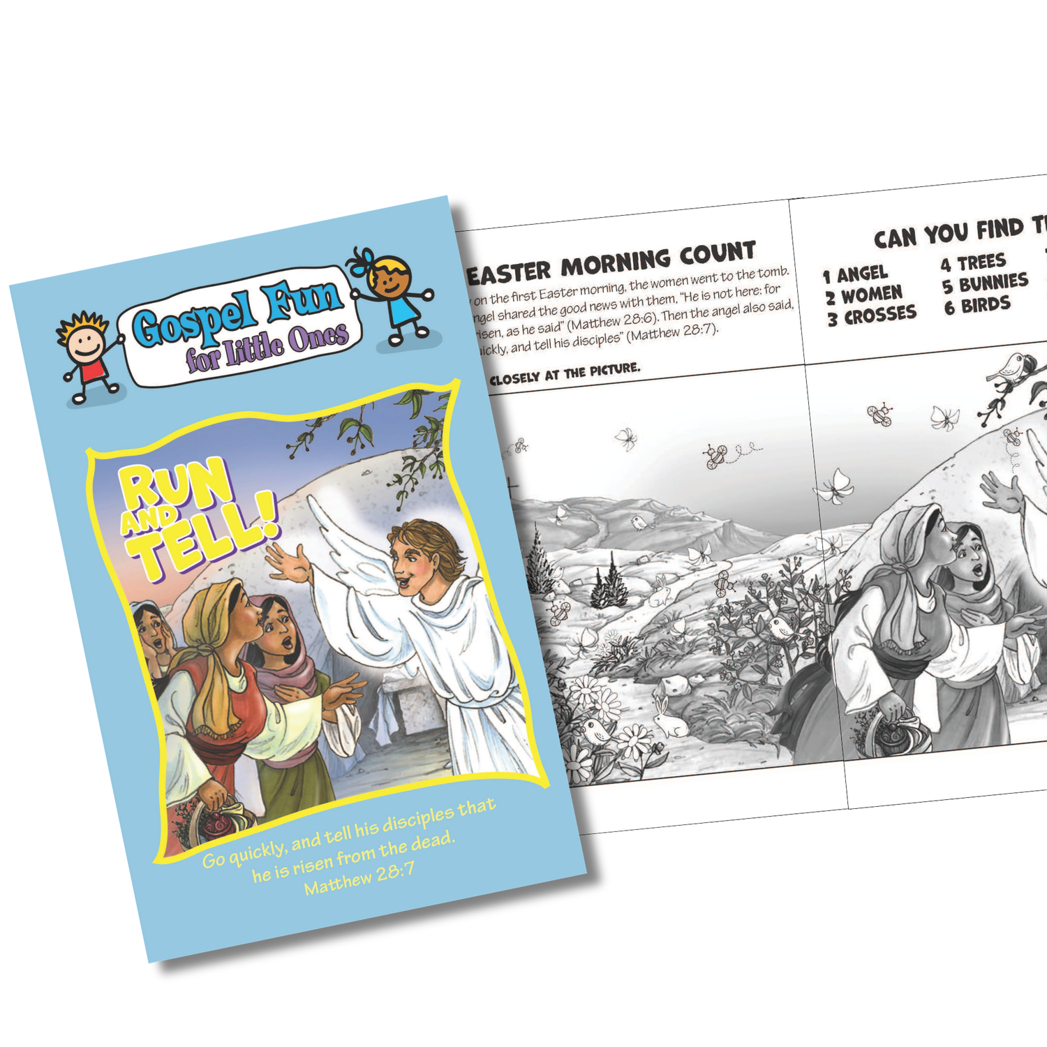 Gospel Fun for Little Ones Activity Booklet for Preschoolers - KJV - Run and Tell!
