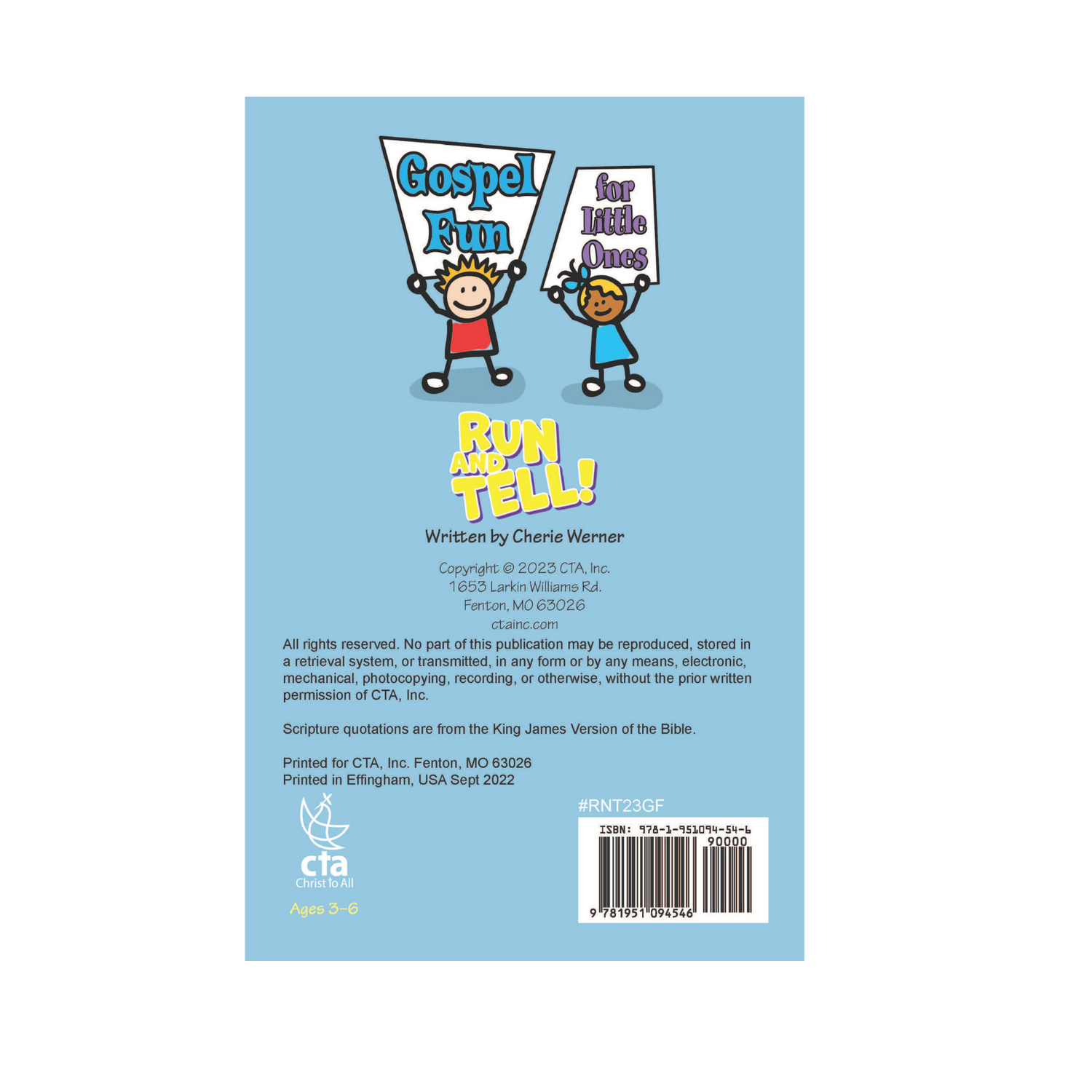 Gospel Fun for Little Ones Activity Booklet for Preschoolers - KJV - Run and Tell!