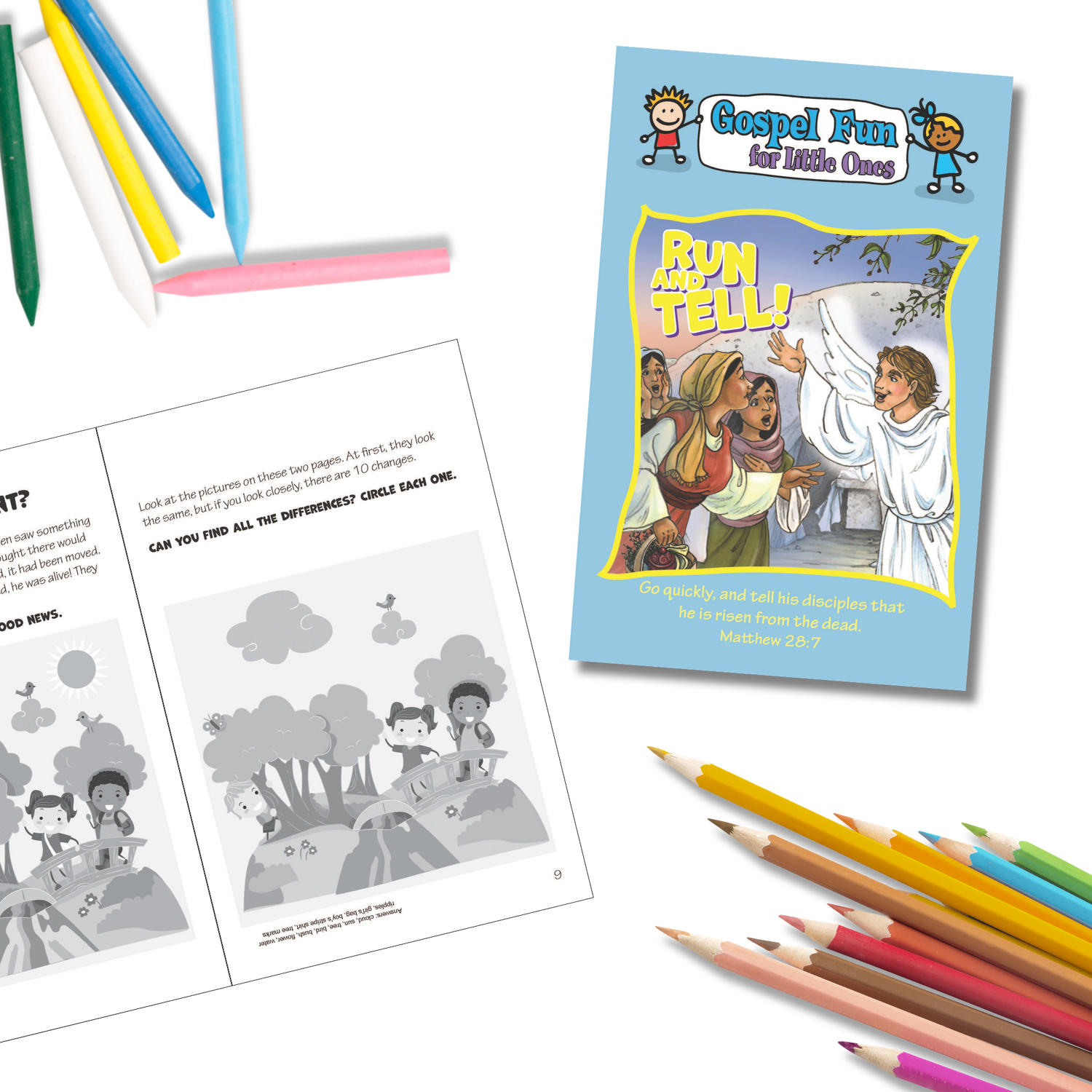 Gospel Fun for Little Ones Activity Booklet for Preschoolers - KJV - Run and Tell!