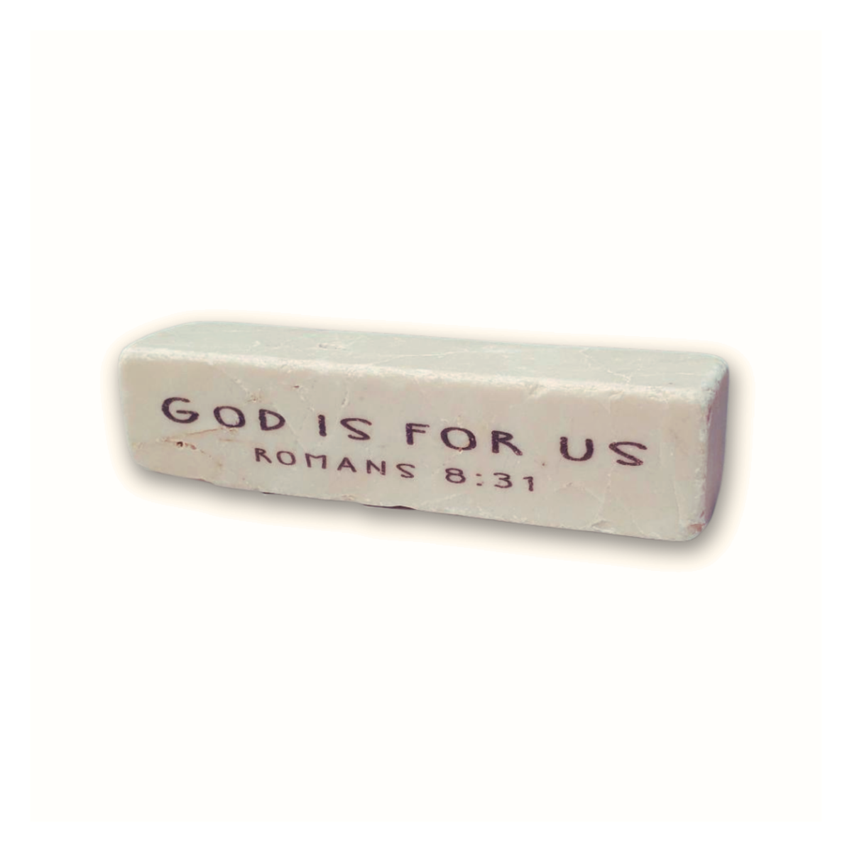 4" Scripture Stone - God Is For Us Romans 8:31