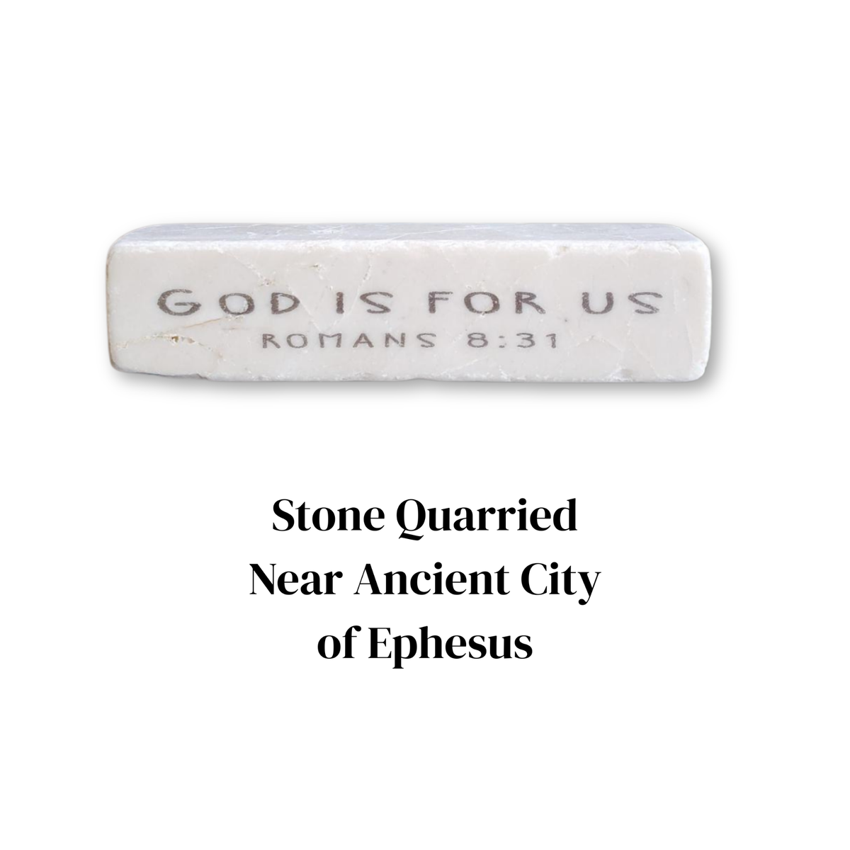 4" Scripture Stone - God Is For Us Romans 8:31