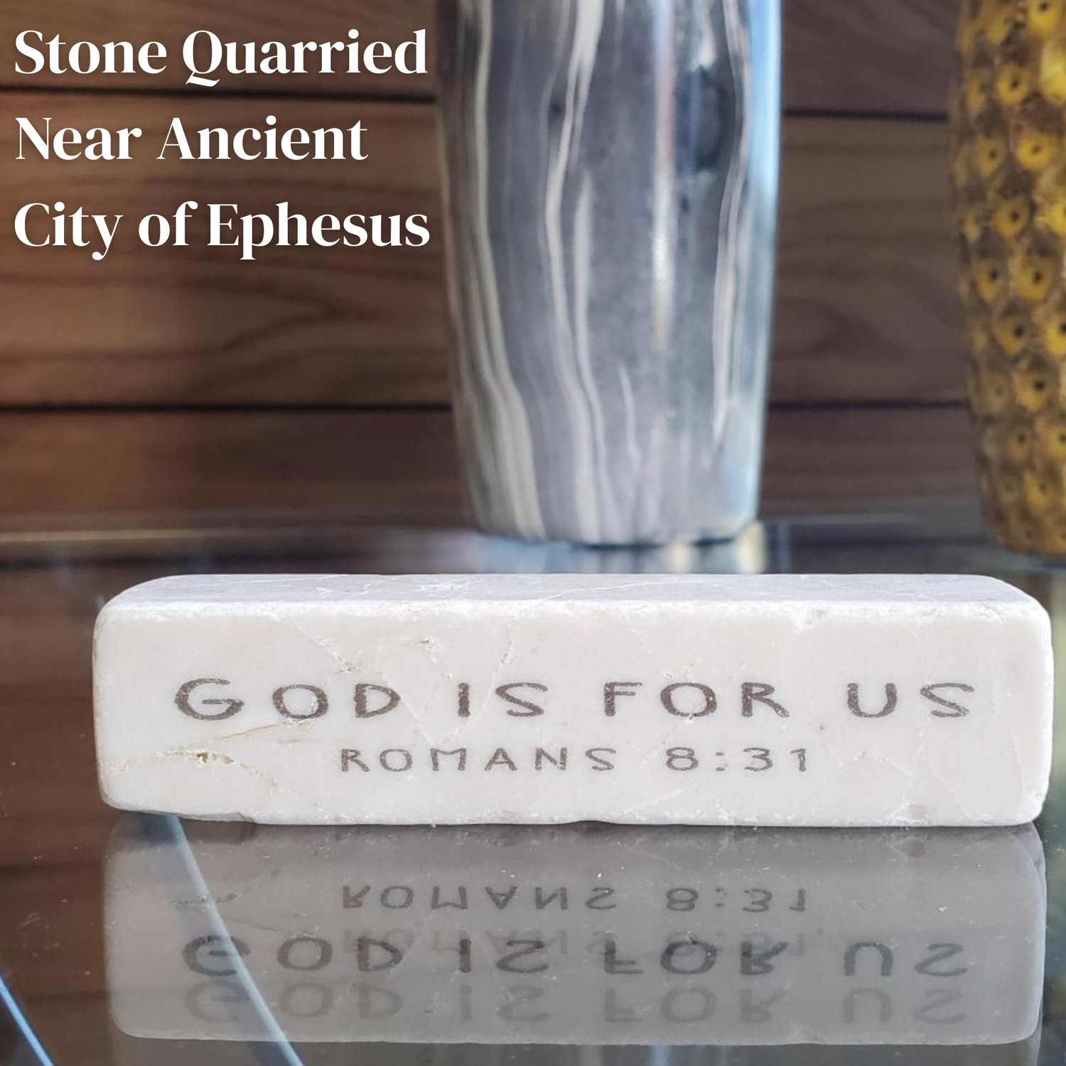 4" Scripture Stone - God Is For Us