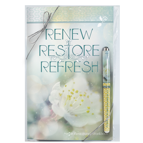 Renew Restore Refresh Women's Retreat Participant Workbook & Pen Set