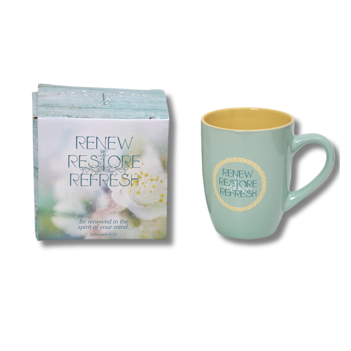 11oz Ceramic Mug in Gift Box - KJV - Renew. Restore. Refresh