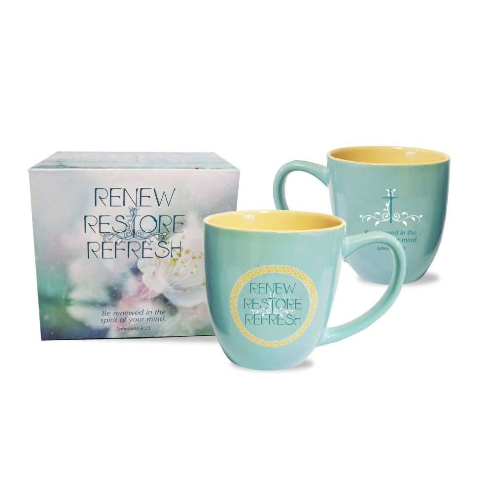 Renew Restore Refresh Ceramic Mug & Gift Box for Christian Women
