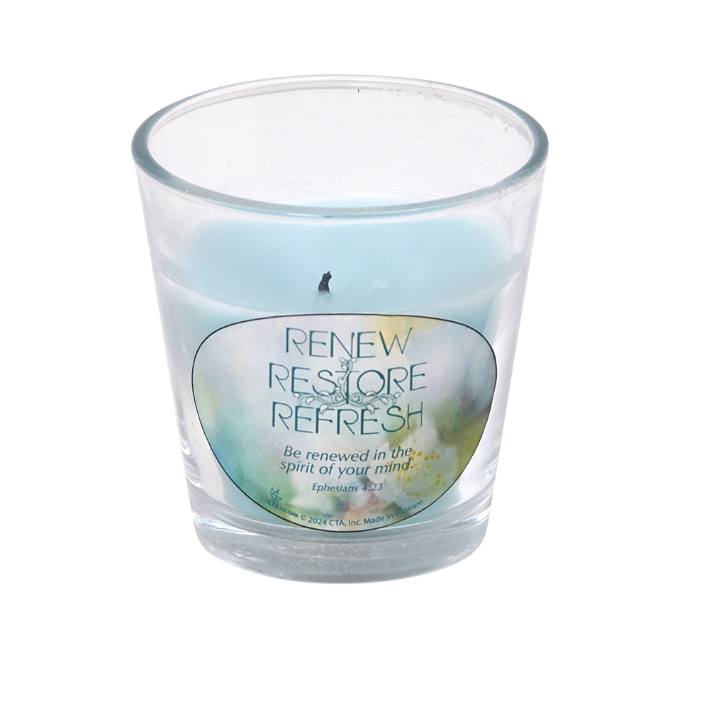 Votive Candle in Gift Bag - Renew. Restore. Refresh.