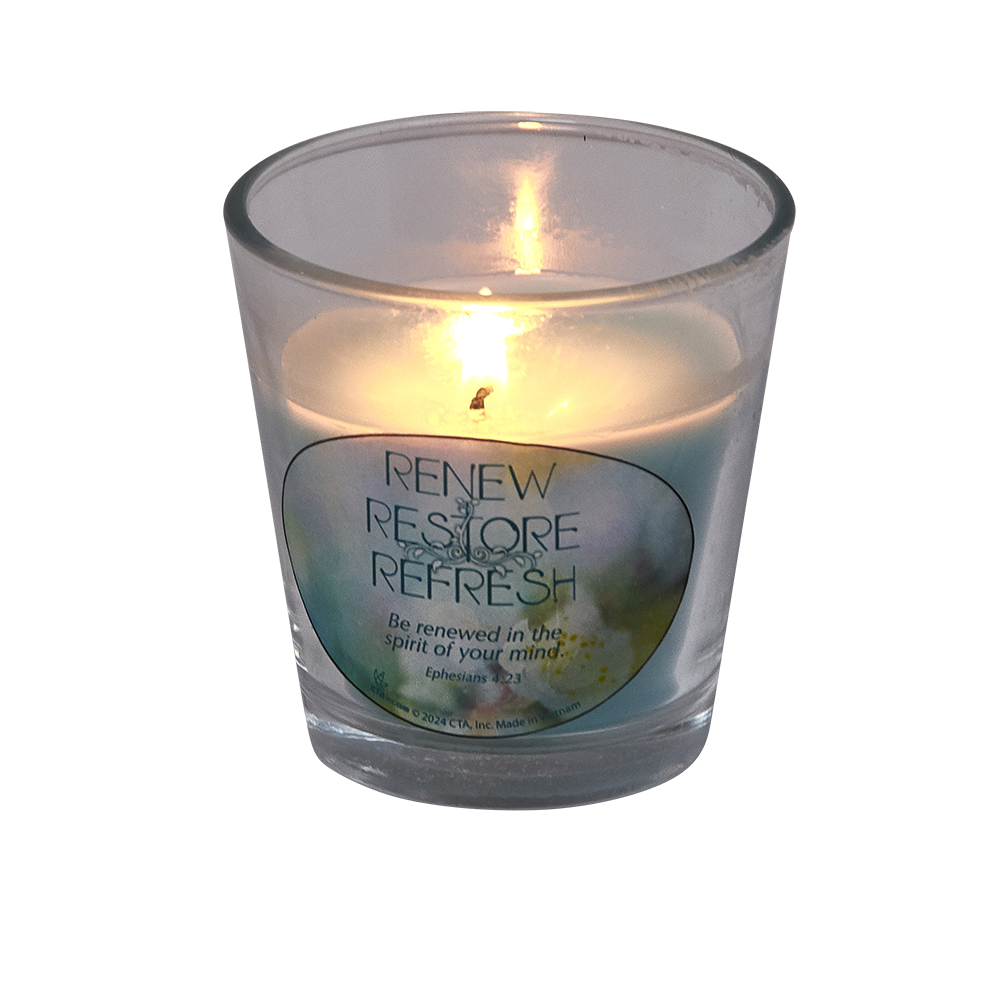 Votive Candle in Gift Bag - Renew. Restore. Refresh.