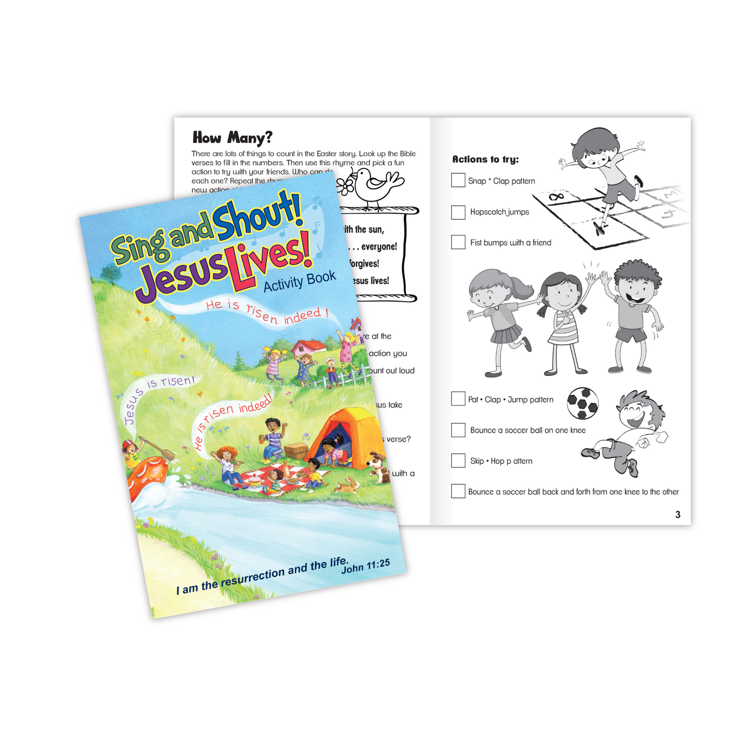Sing and Shout! Jesus Lives! Christian Easter activity book for ages 7-11
