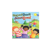 Children's book cover titled 'Sing and Shout! Jesus Lives!' with colorful illustrations of children on a grassy field by CTA Christ to All and CTAKids.