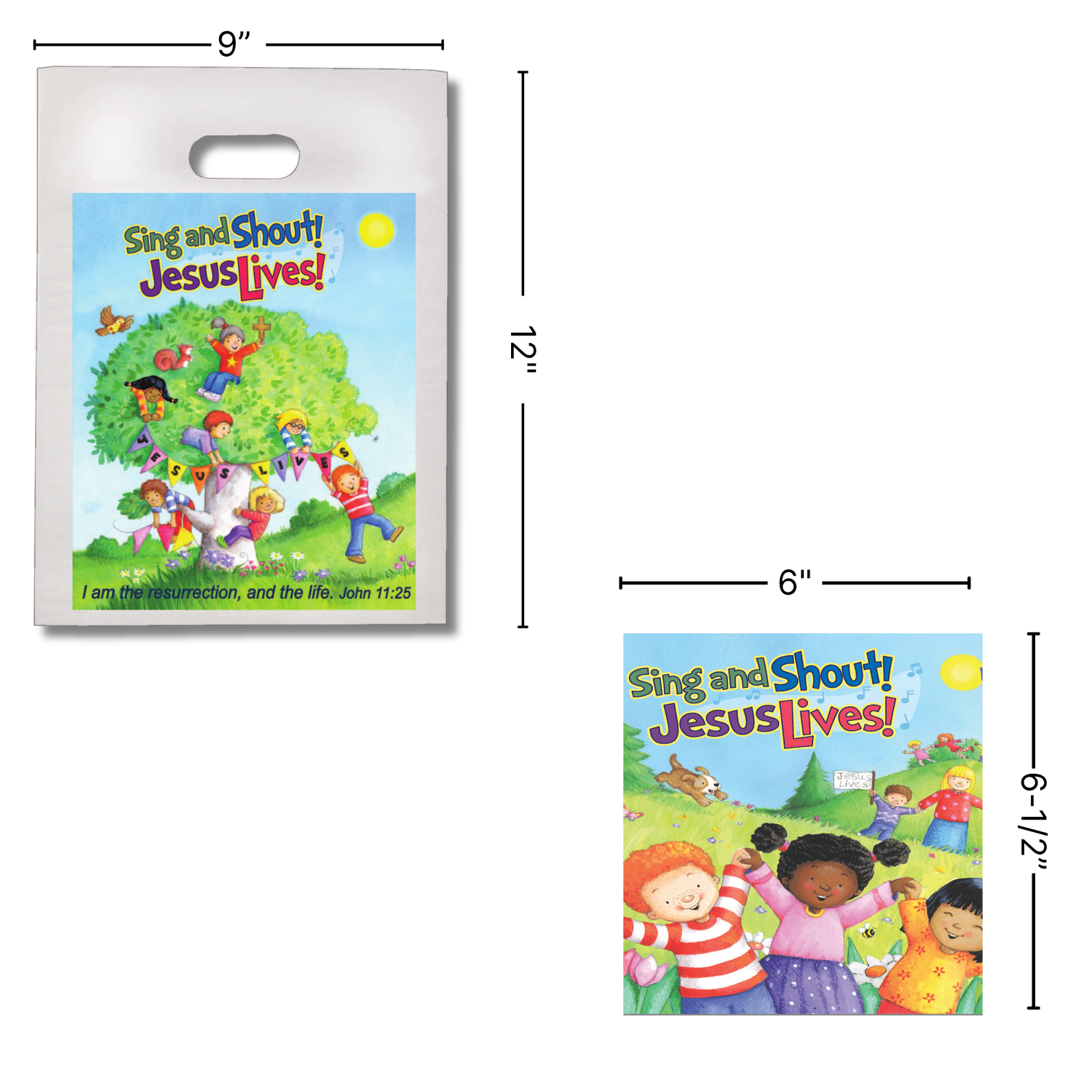 Children's Softcover Book with FREE Goodie Bag - Sing and Shout! Jesus Lives!