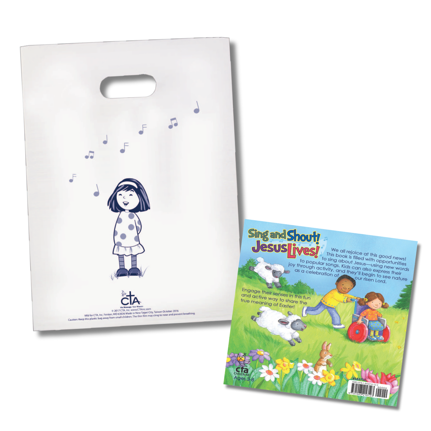 Children's Softcover Book with FREE Goodie Bag - Sing and Shout! Jesus Lives!