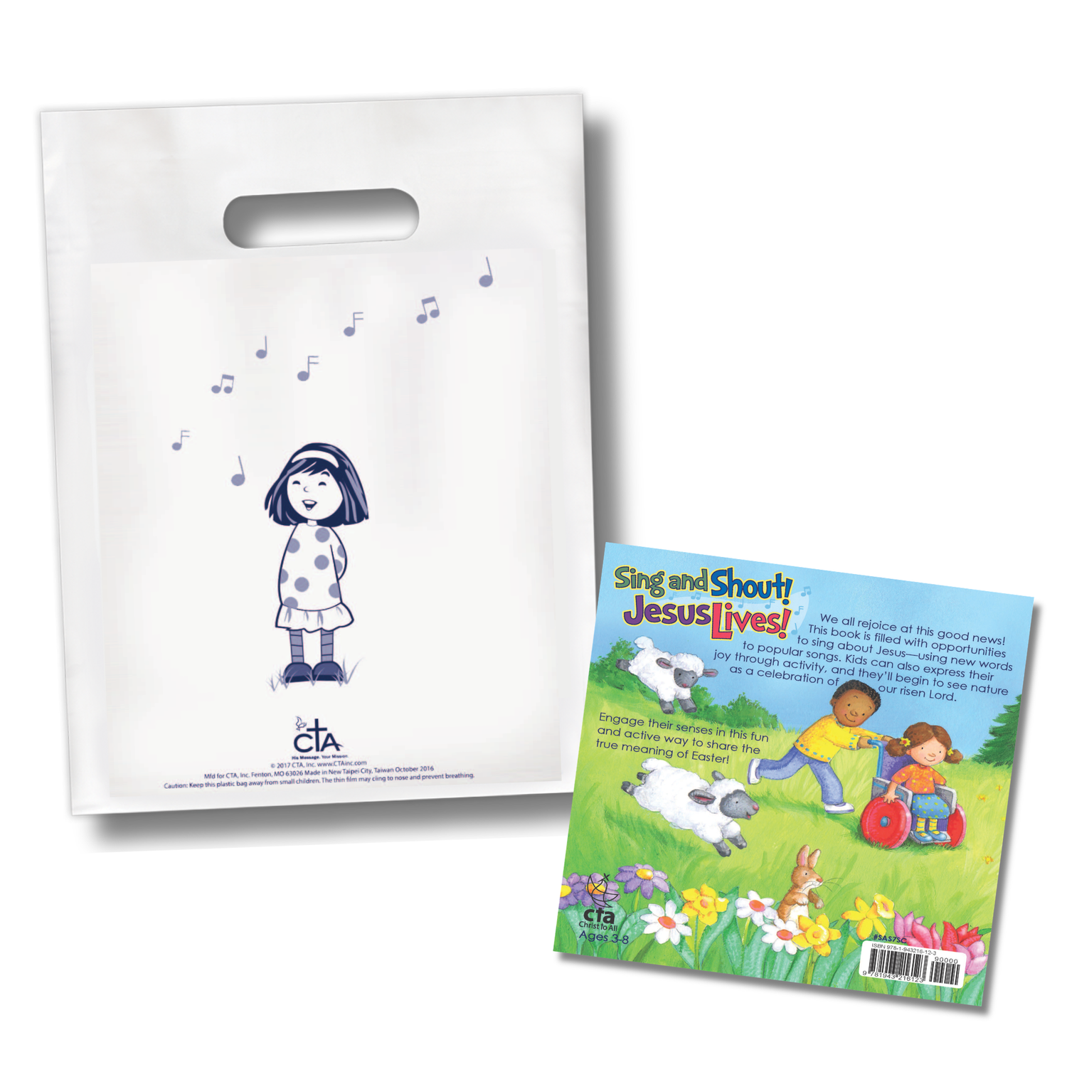 16-Page Children's Softcover Story Book with FREE Goodie Bag - Sing and Shout! Jesus Lives!