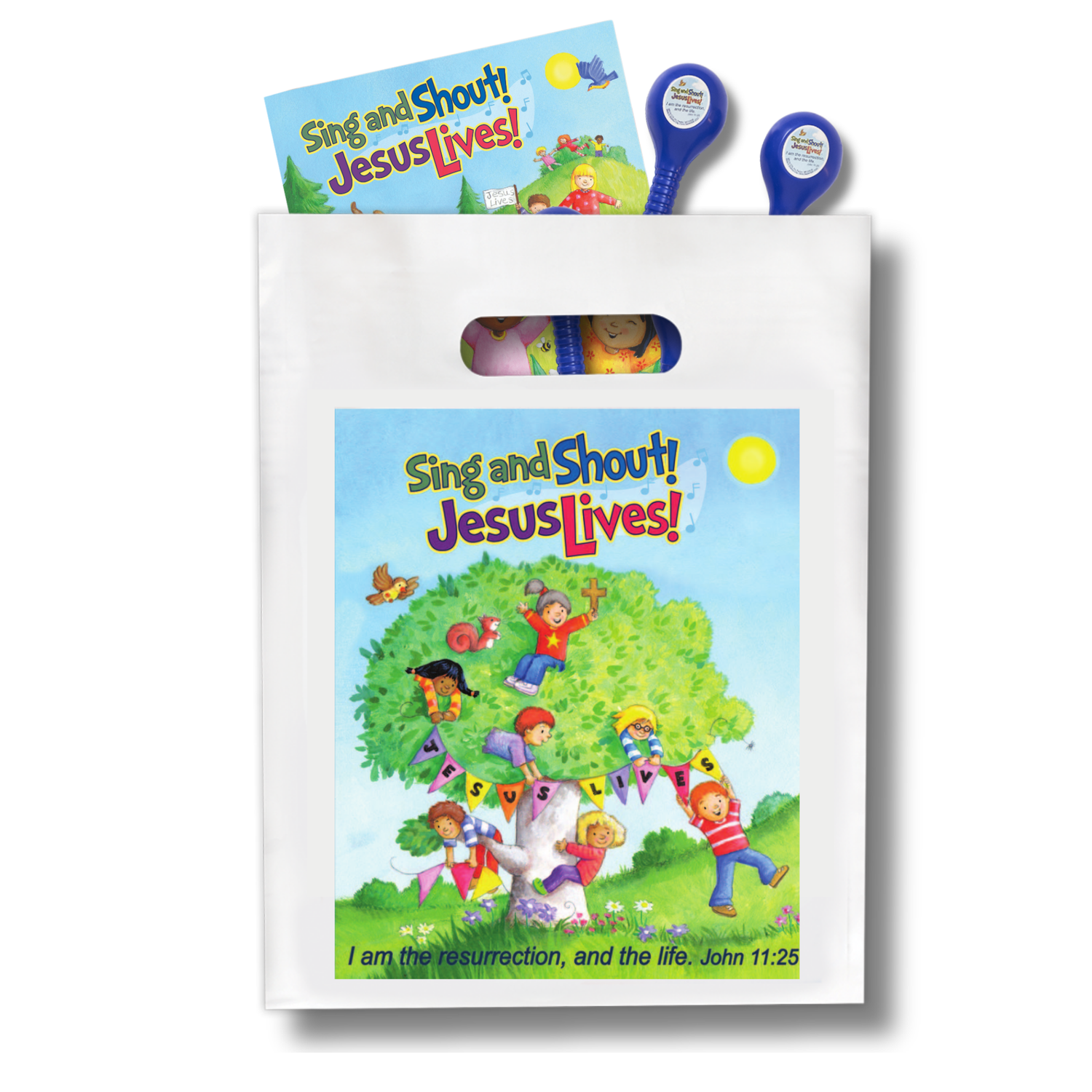 9" x 12" Goodie Bags (12 Pack) - Sing and Shout! Jesus Lives!