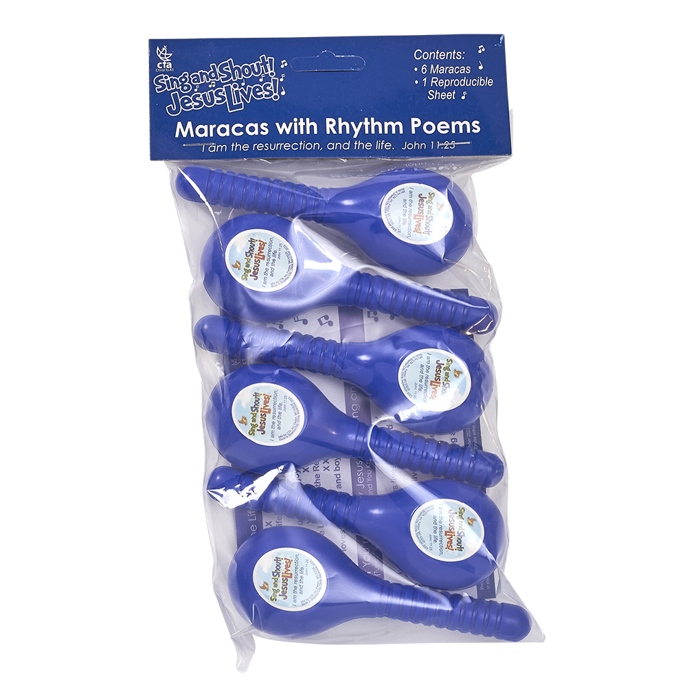 Toy Maracas - Sing and Shout! Jesus Lives! (6/pkg)