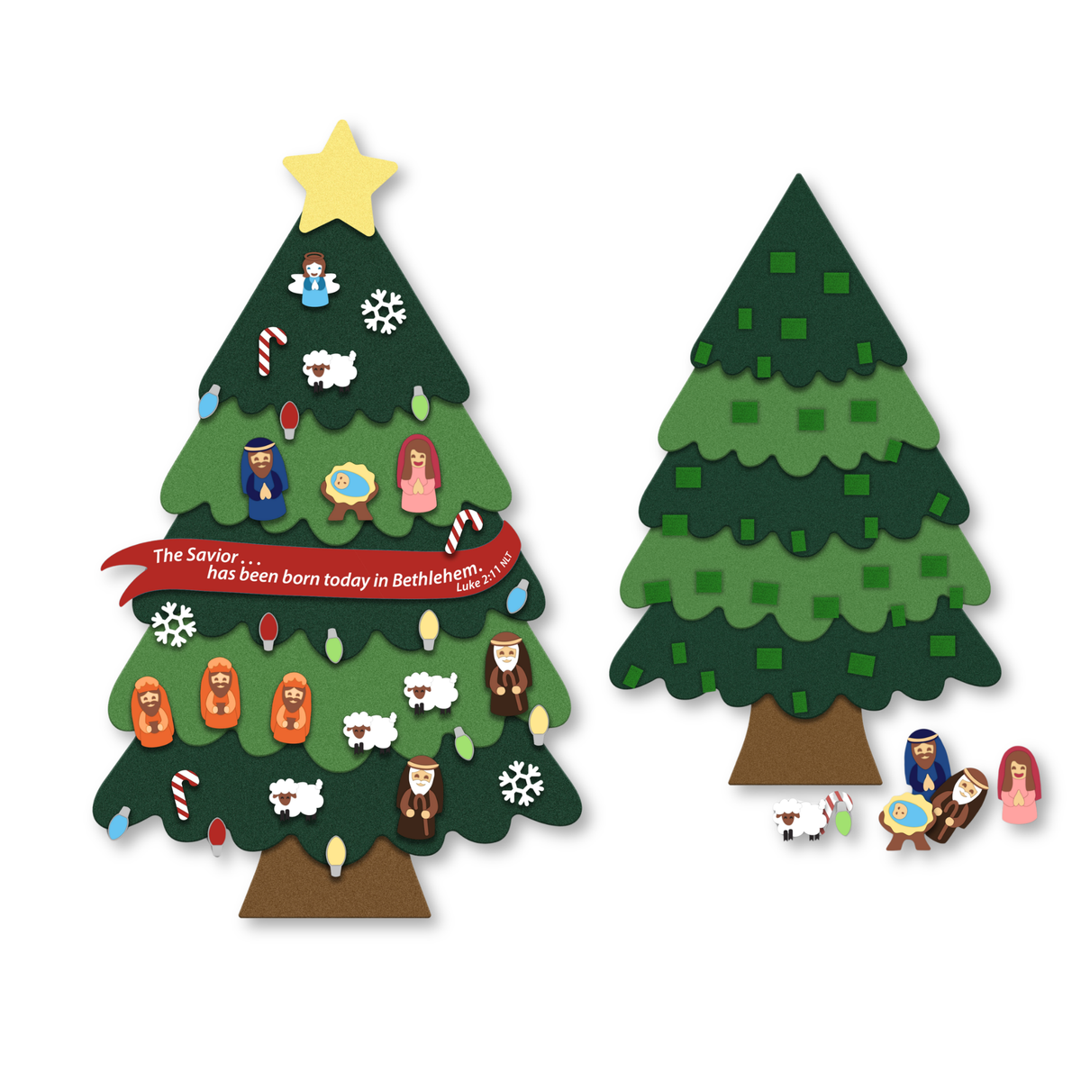 3' Heirloom Quality Build-Your-Own Christmas Tree Decoration with 34 Ornaments