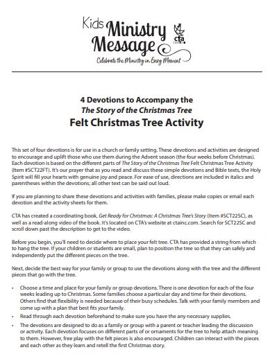 4-Part Family Devotion - Story of the Christmas Tree
