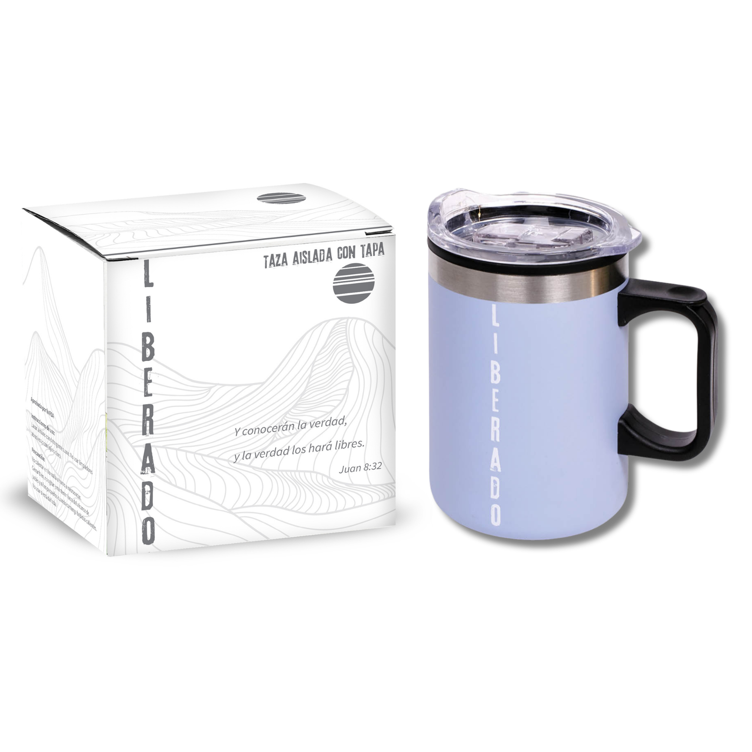 10oz Insulated Beverage Mug in Gift Box - SPANISH - Set Free