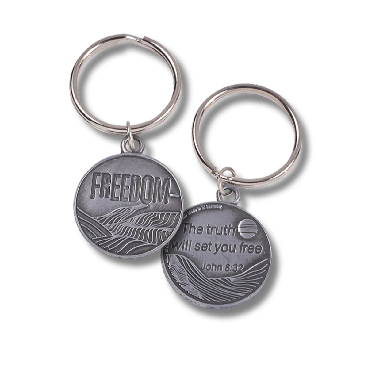 1" Pewter-Like Key Chain - Set Free