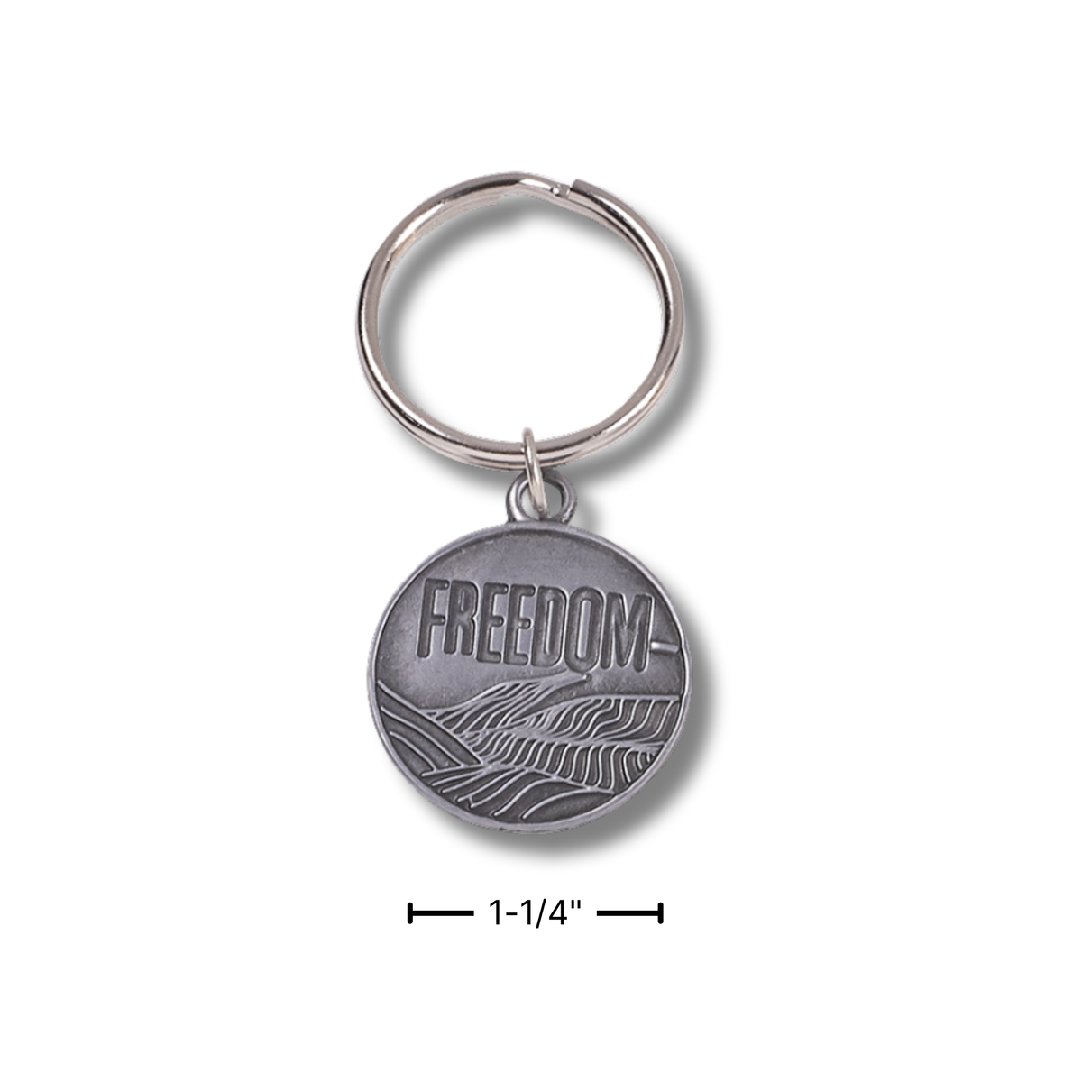 1" Pewter-Like Key Chain - Set Free