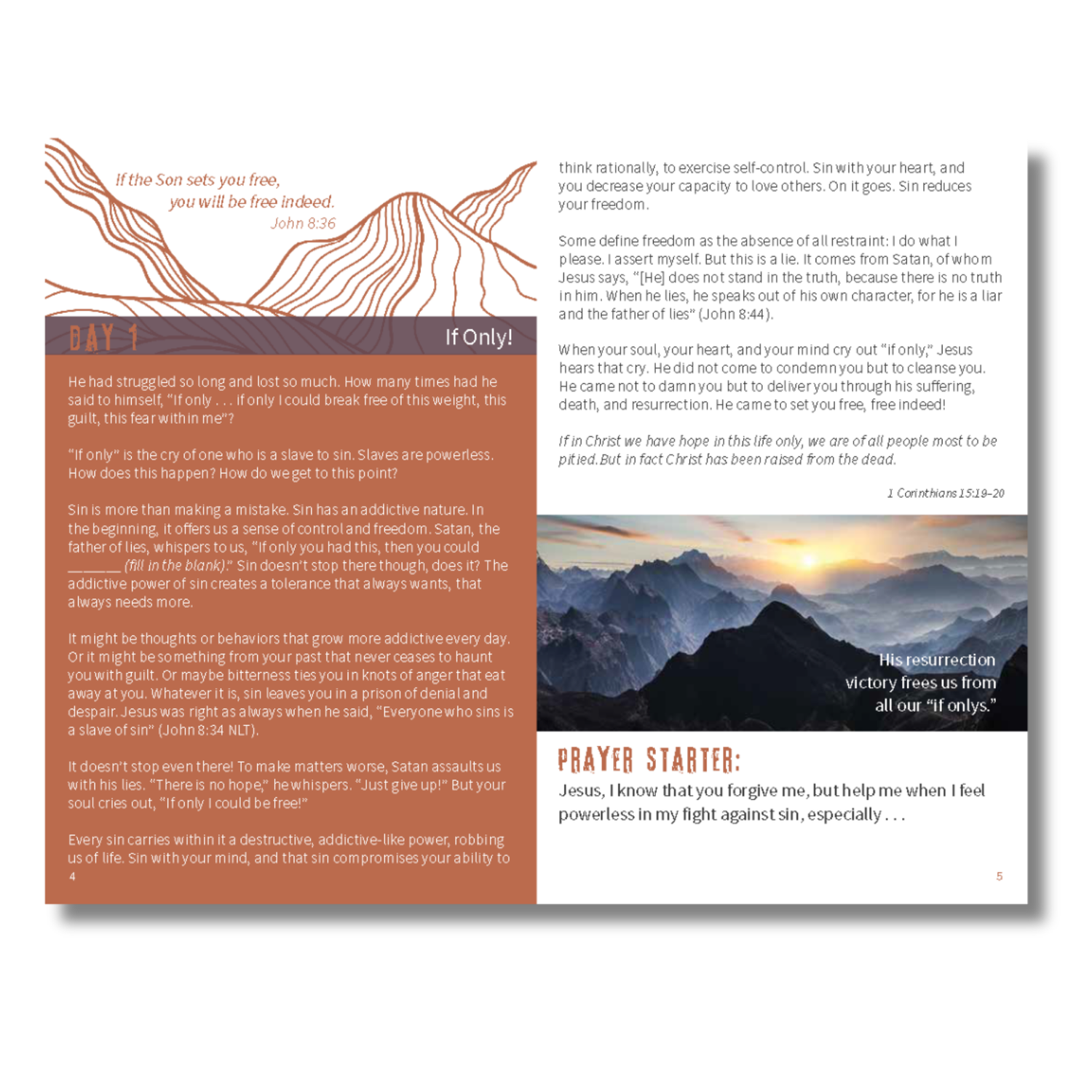 Full-Color Devotion Book for Men - Set Free
