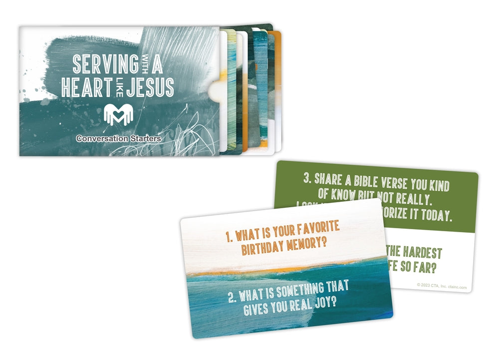 Serving with a Heart Like Jesus Conversation Starter Card Set