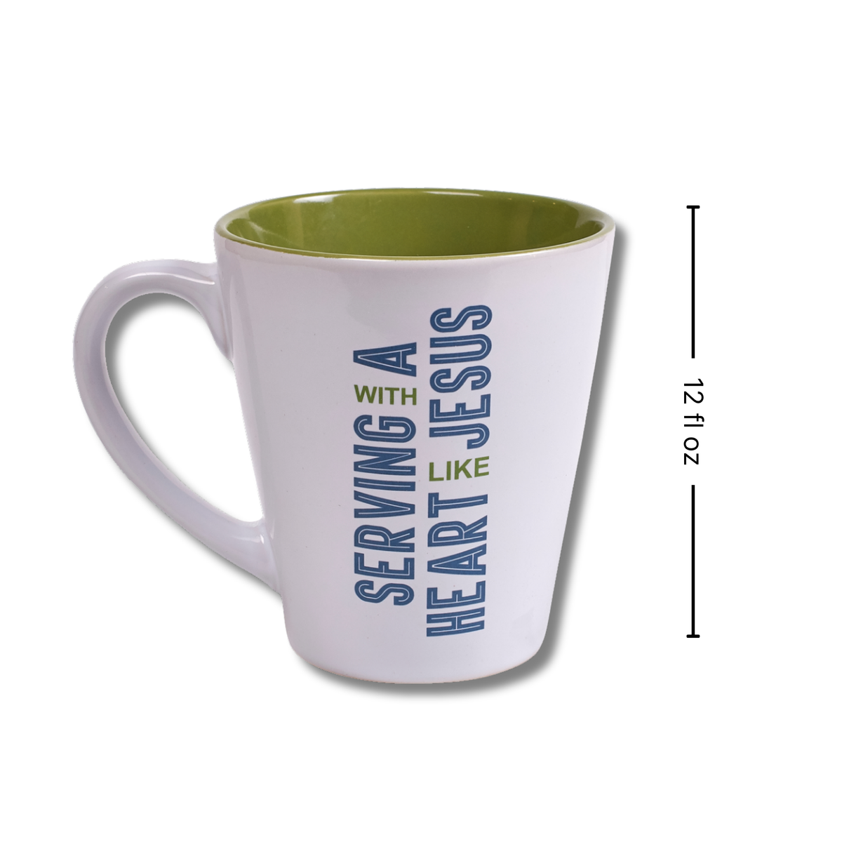 12oz Ceramic Mug in Gift Box - Serving with a Heart like Jesus