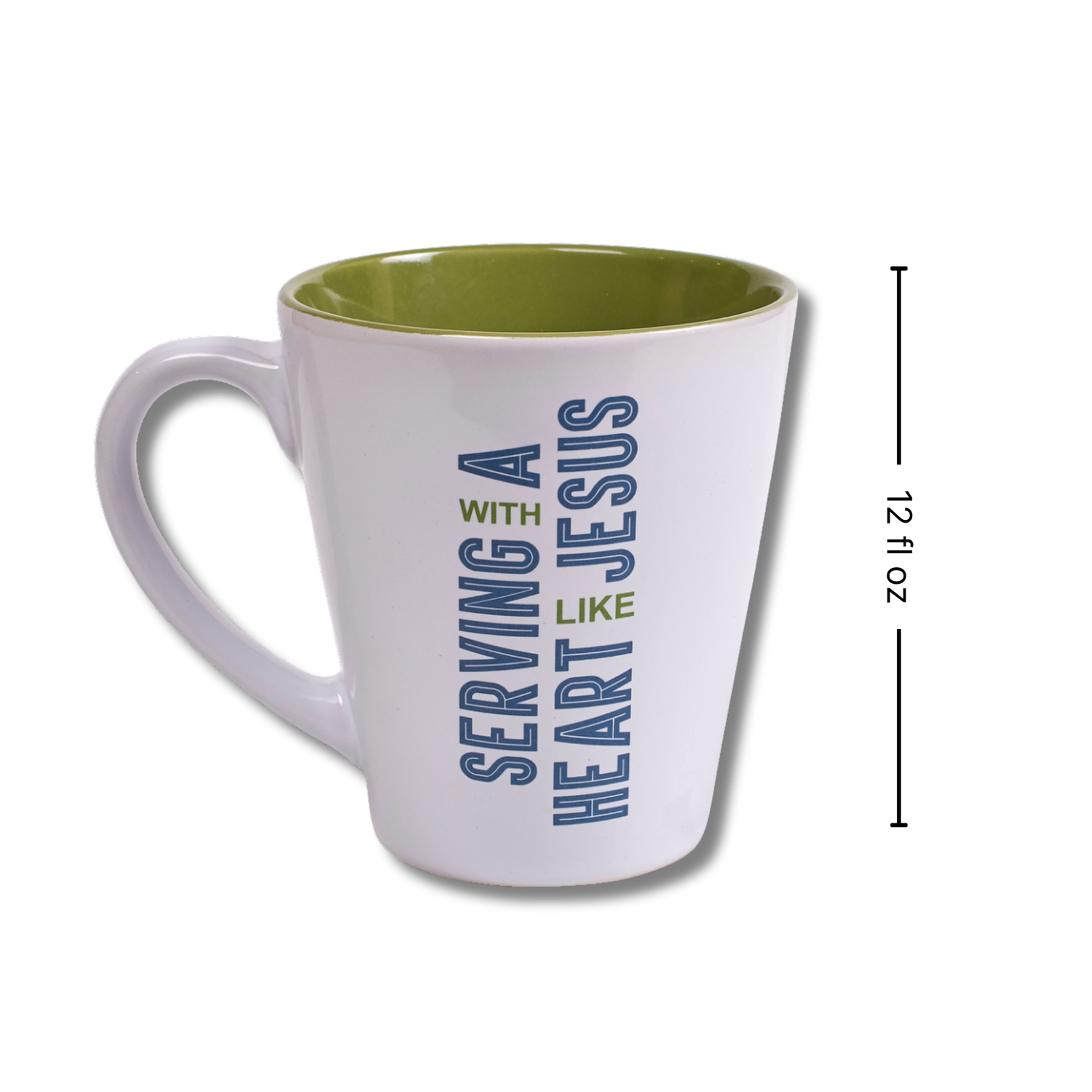 12oz Ceramic Mug in Gift Box - Serving with a Heart like Jesus