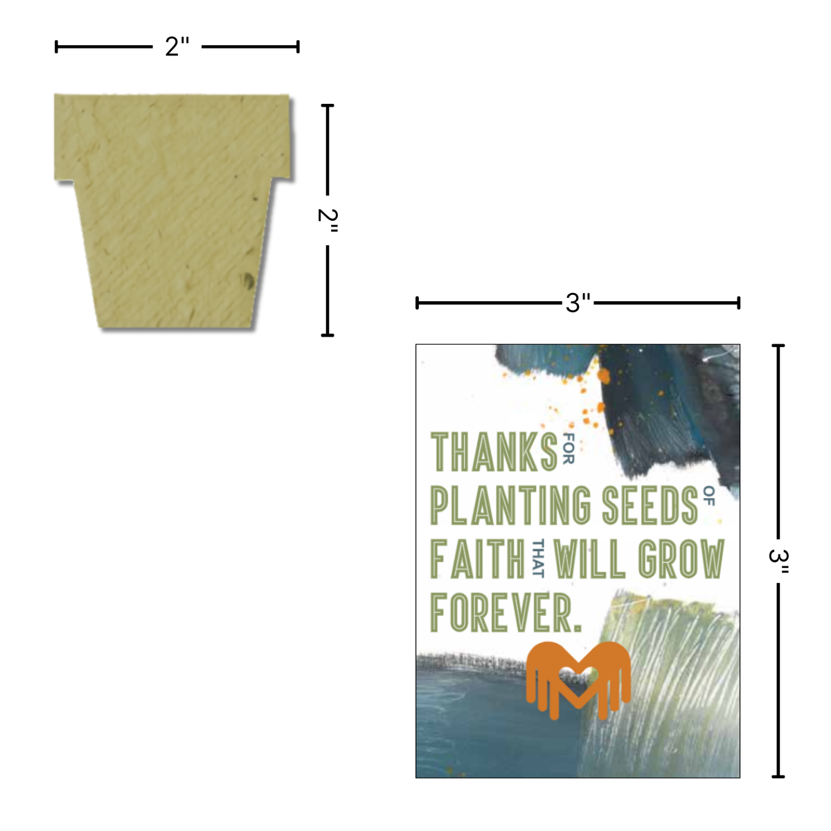 Recycled Seed Gift Pack - Thank You for Planting Seeds of Faith