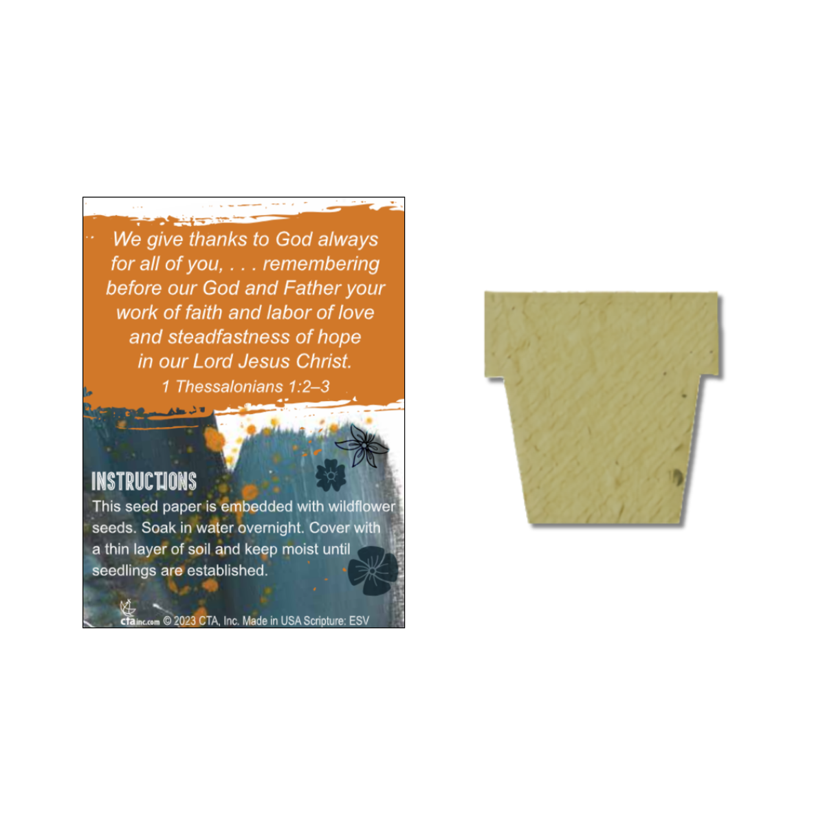 Recycled Seed Gift Pack - Thank You for Planting Seeds of Faith