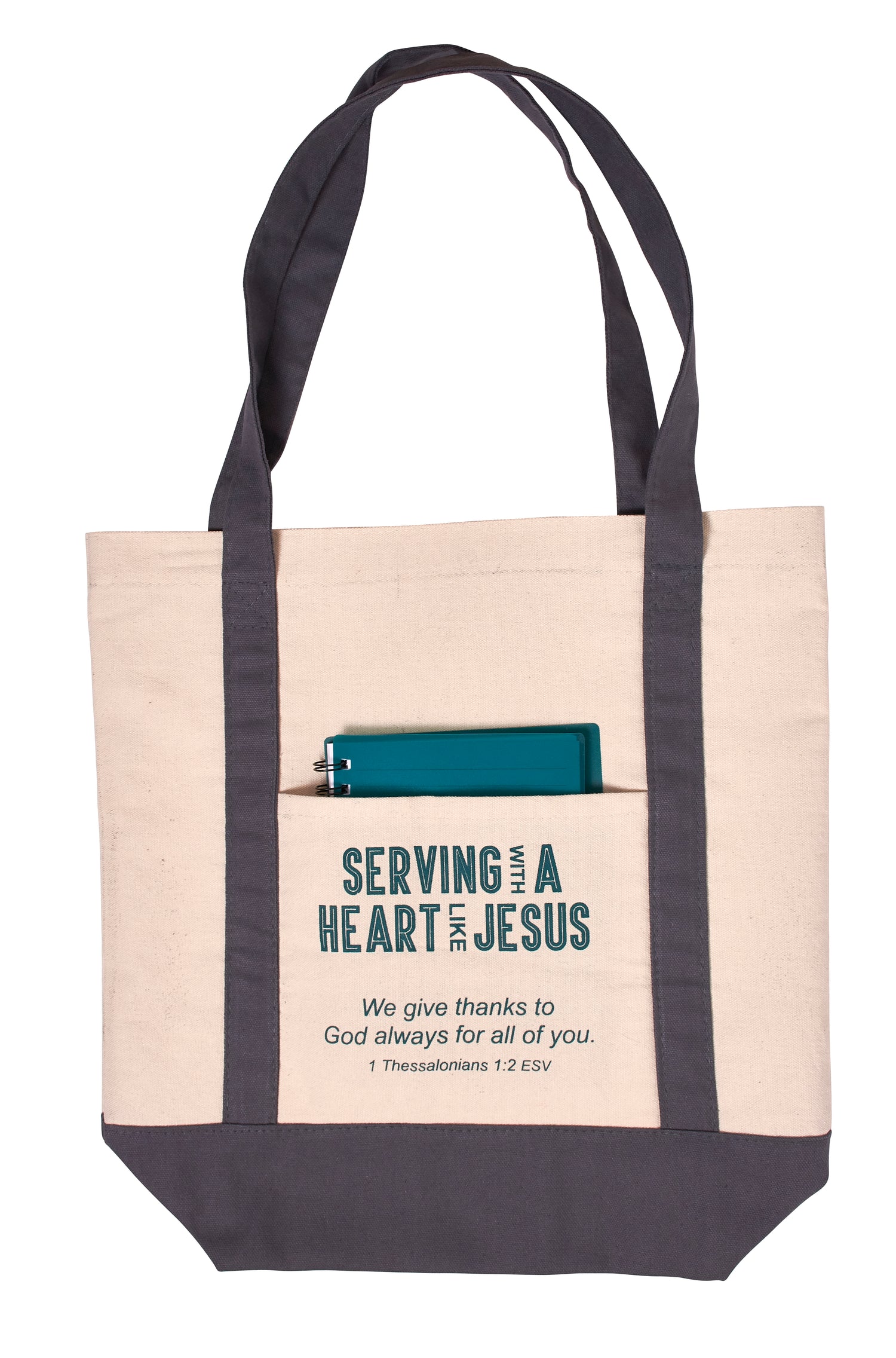 Canvas Tote Bag - Serving with a Heart like Jesus
