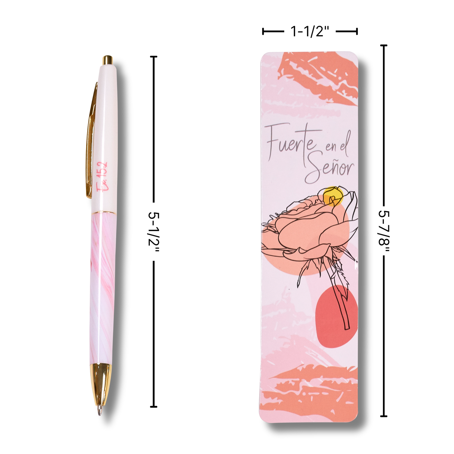 WRAPPED & READY® Bookmark & Pen Gift Set - SPANISH - Happy Mother's Day - Strong in the Lord