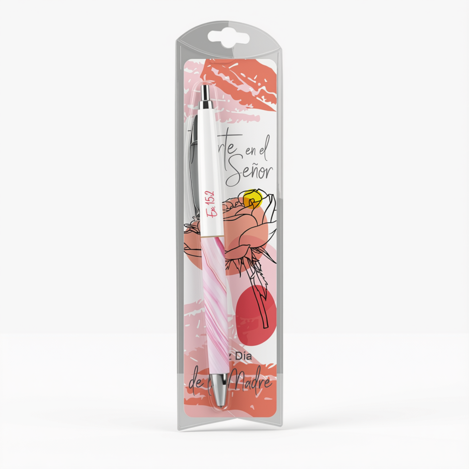 WRAPPED & READY® Bookmark & Pen Gift Set - SPANISH - Happy Mother's Day - Strong in the Lord