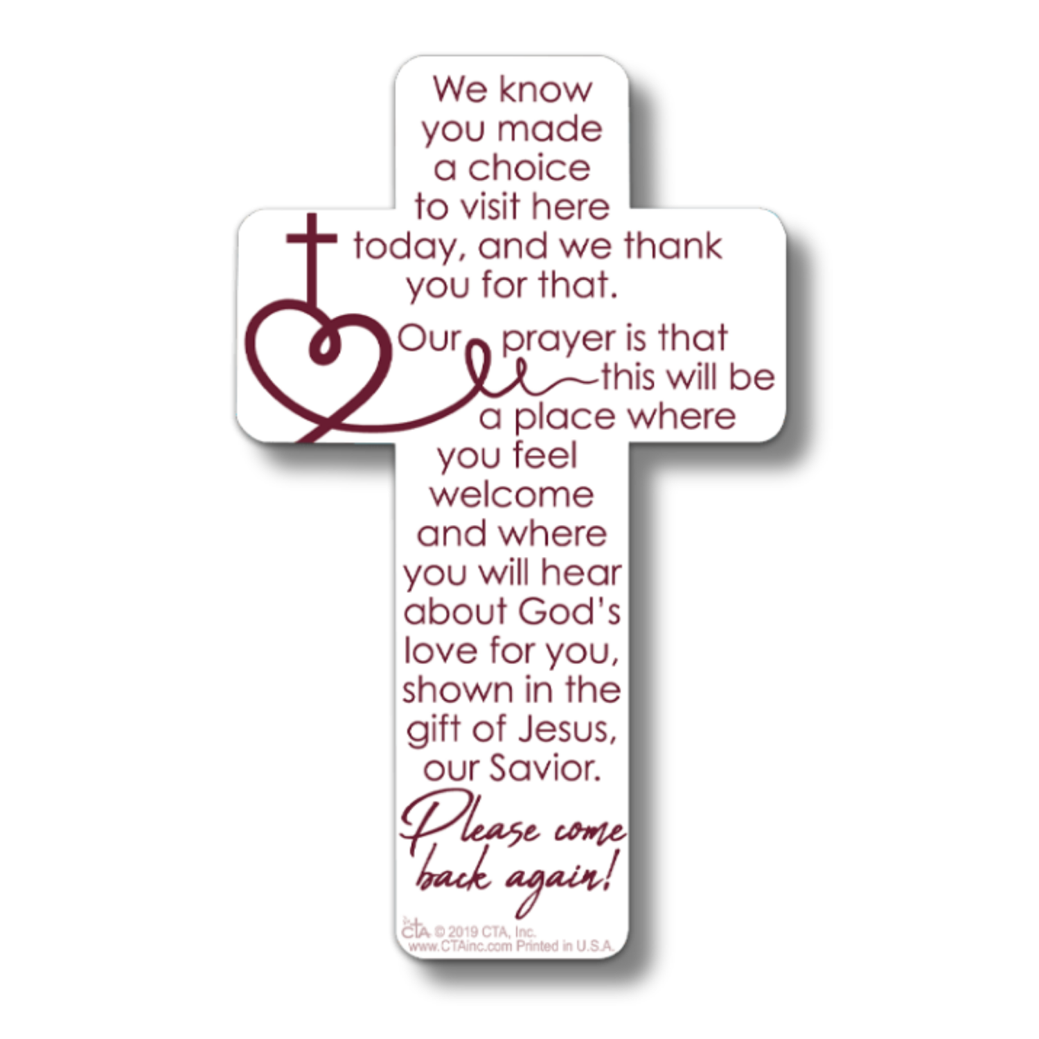 WRAPPED & READY® Cross-Shaped Bookmark & Pen Gift Set - KJV - Thank You for Joining Us!