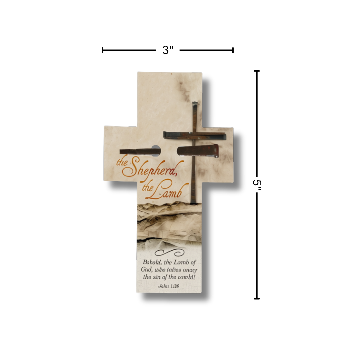 Cross Nail Bookmark - The Shepherd, the Lamb