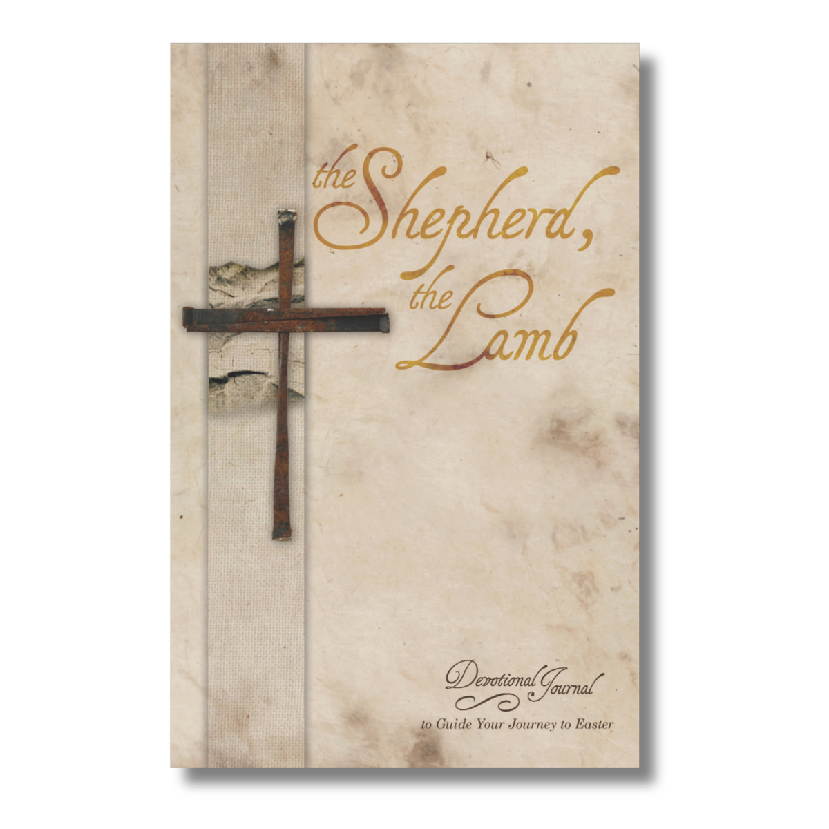 Devotional journal titled 'The Shepherd, The Lamb' with a cross on a textured background by CTA Christ to All & CTA Publishing.