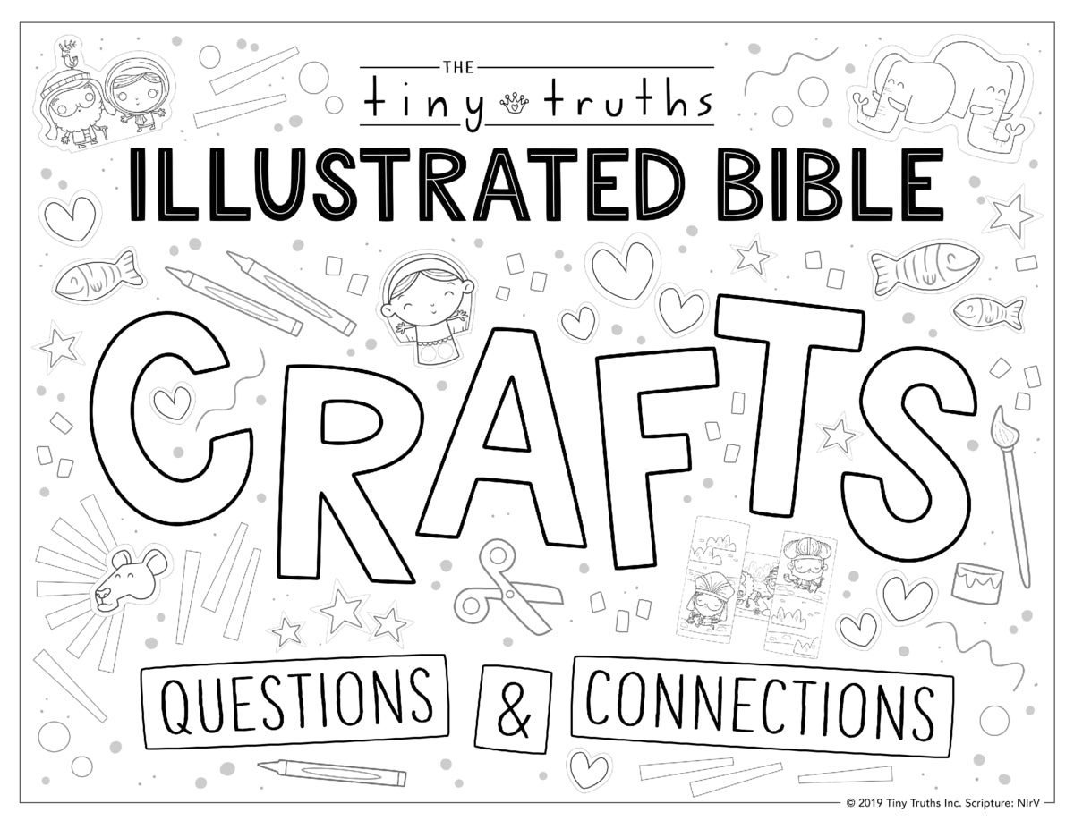 DIGITAL DOWNLOAD Tiny Truths Illustrated Bible 33 Crafts, Questions & Connections Worksheets