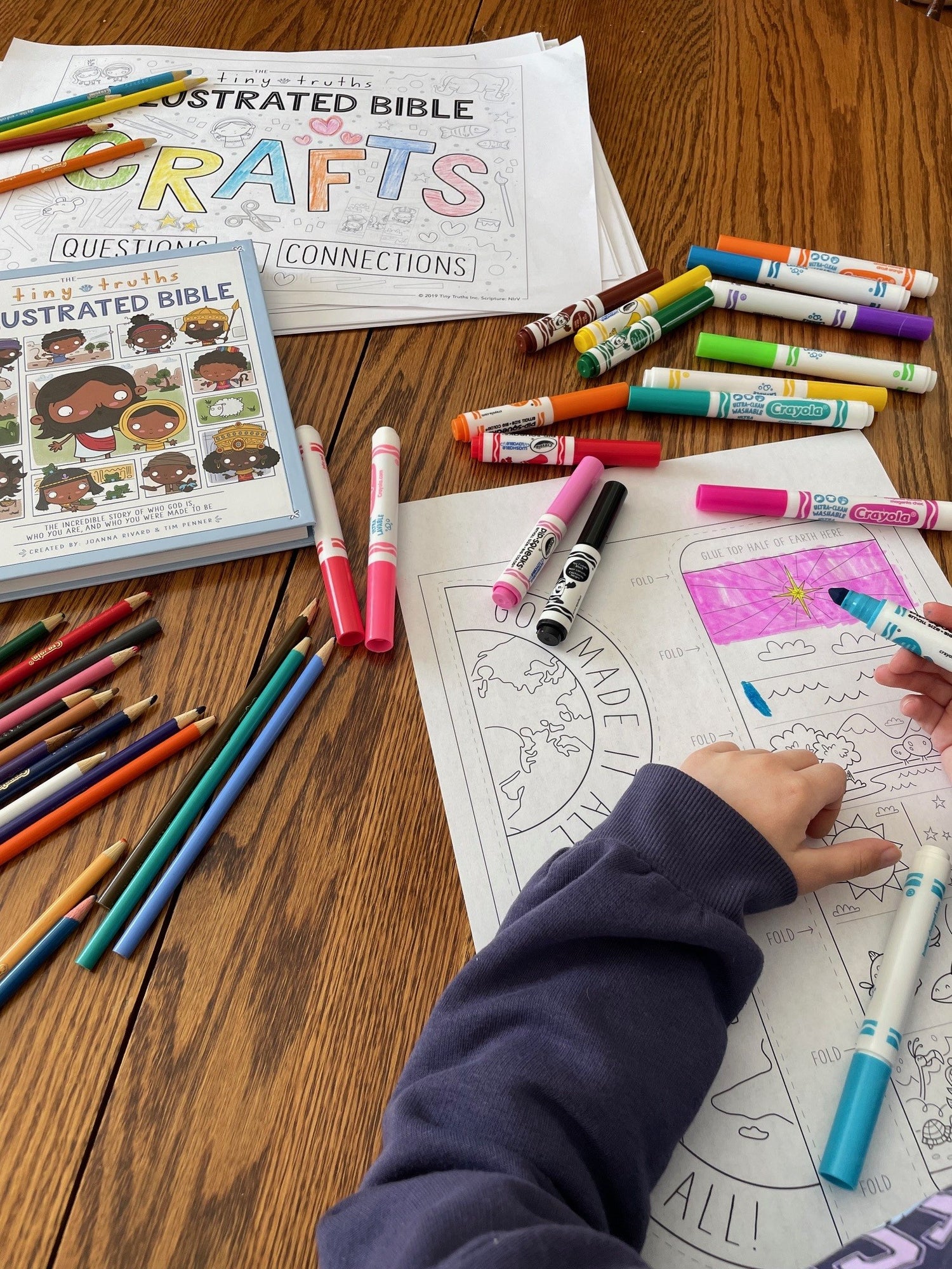 DIGITAL DOWNLOAD - Tiny Truths Illustrated Bible Crafts, Questions & Connections Worksheets