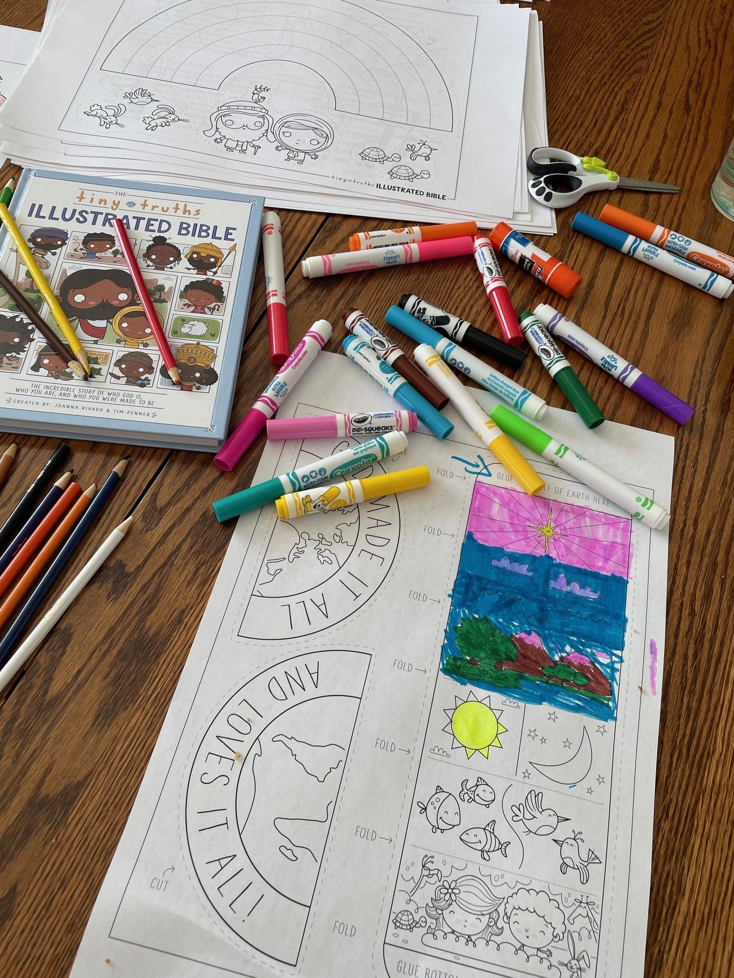 DIGITAL DOWNLOAD - Tiny Truths Illustrated Bible Crafts, Questions & Connections Worksheets