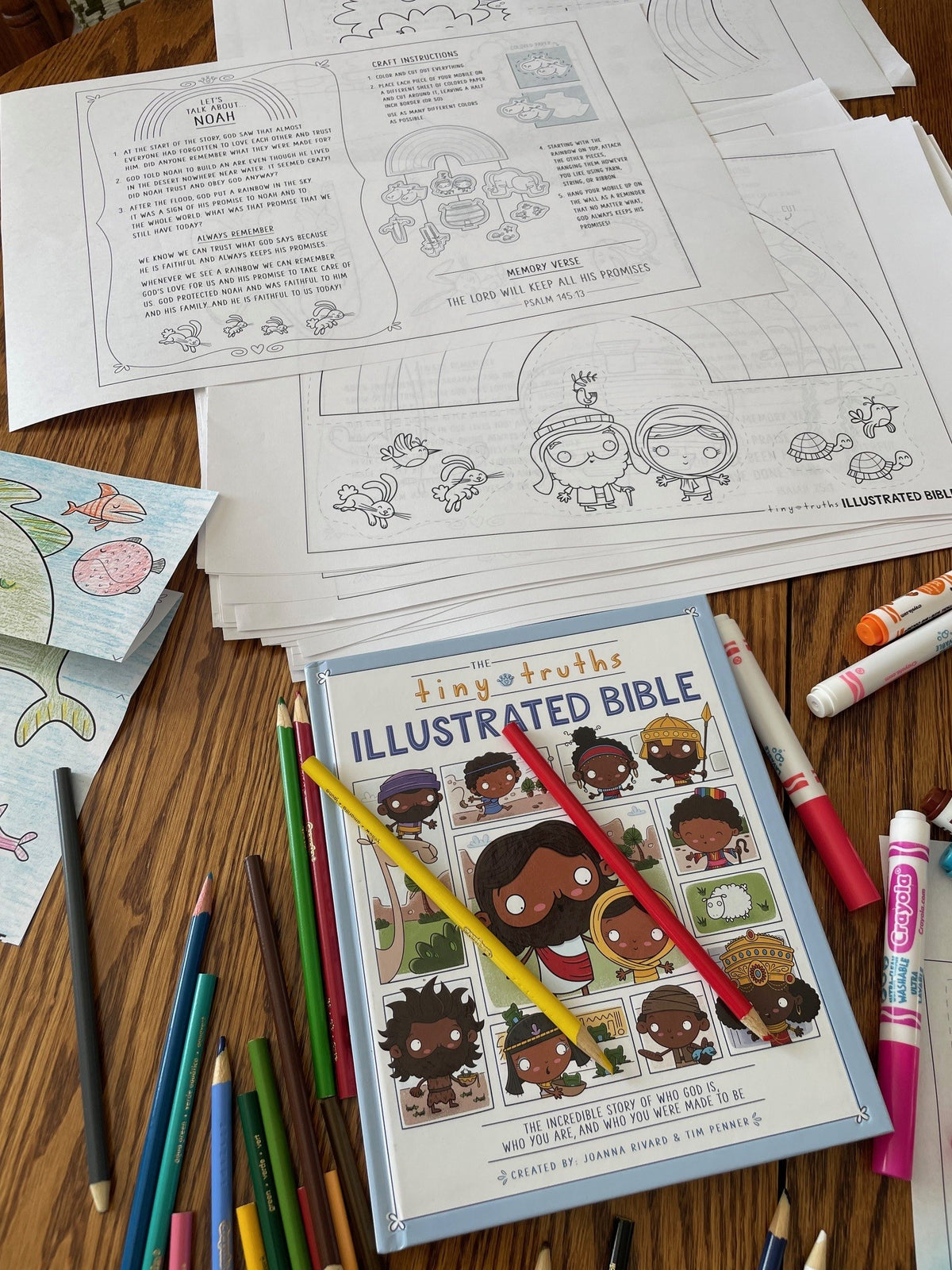 DIGITAL DOWNLOAD Tiny Truths Illustrated Bible 33 Crafts, Questions & Connections Worksheets