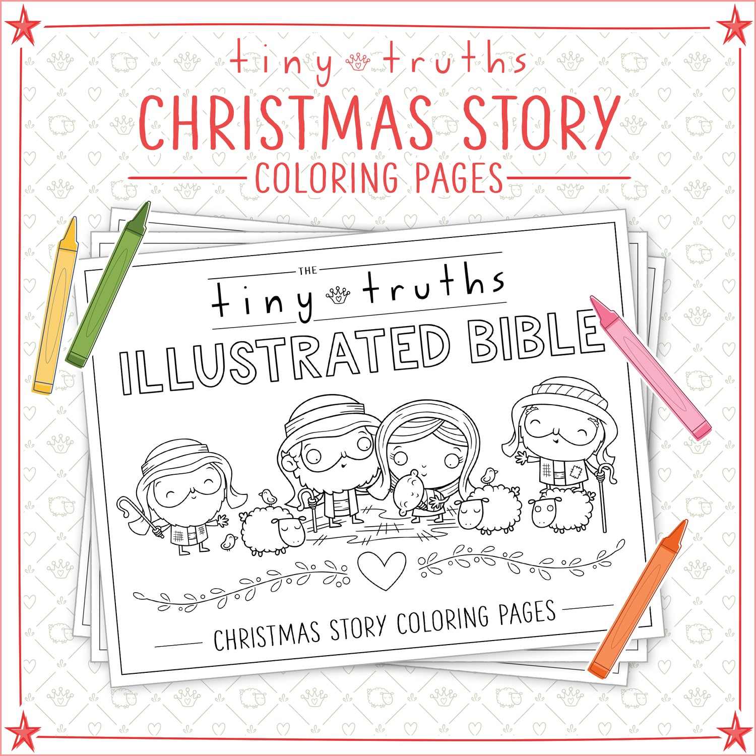 DIGITAL DOWNLOAD Tiny Truths Christmas Story Coloring Pages