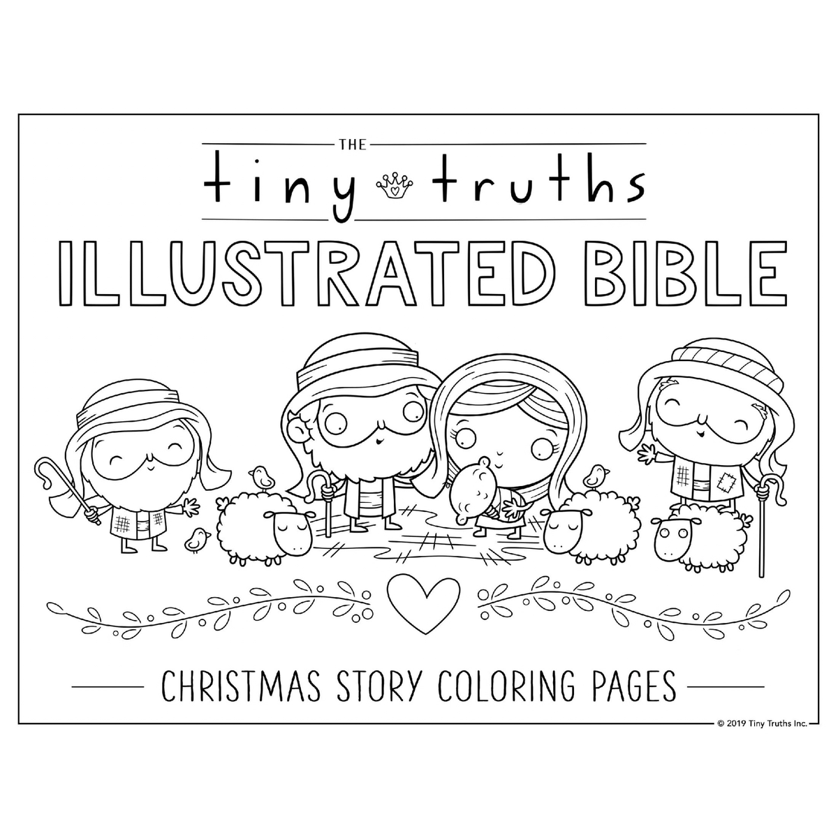 DIGITAL DOWNLOAD Tiny Truths 9 Christmas Story Coloring Pages