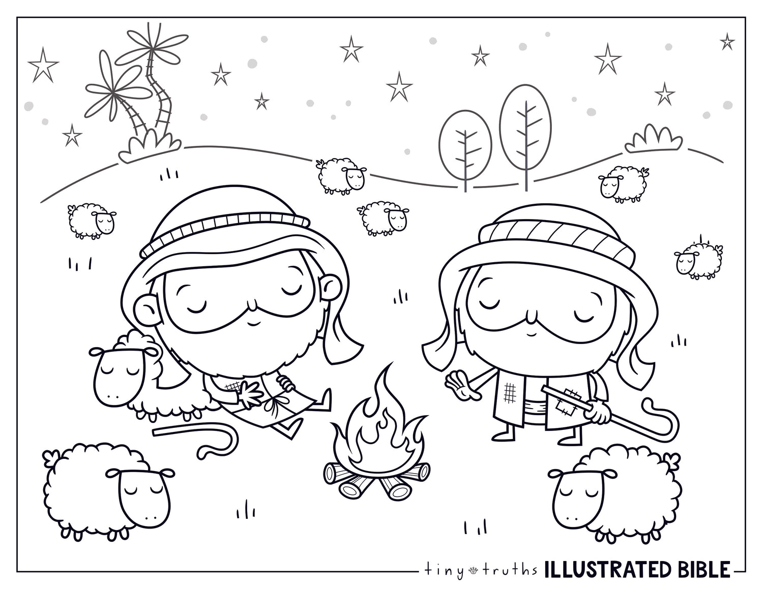 DIGITAL DOWNLOAD Tiny Truths Christmas Story Coloring Pages