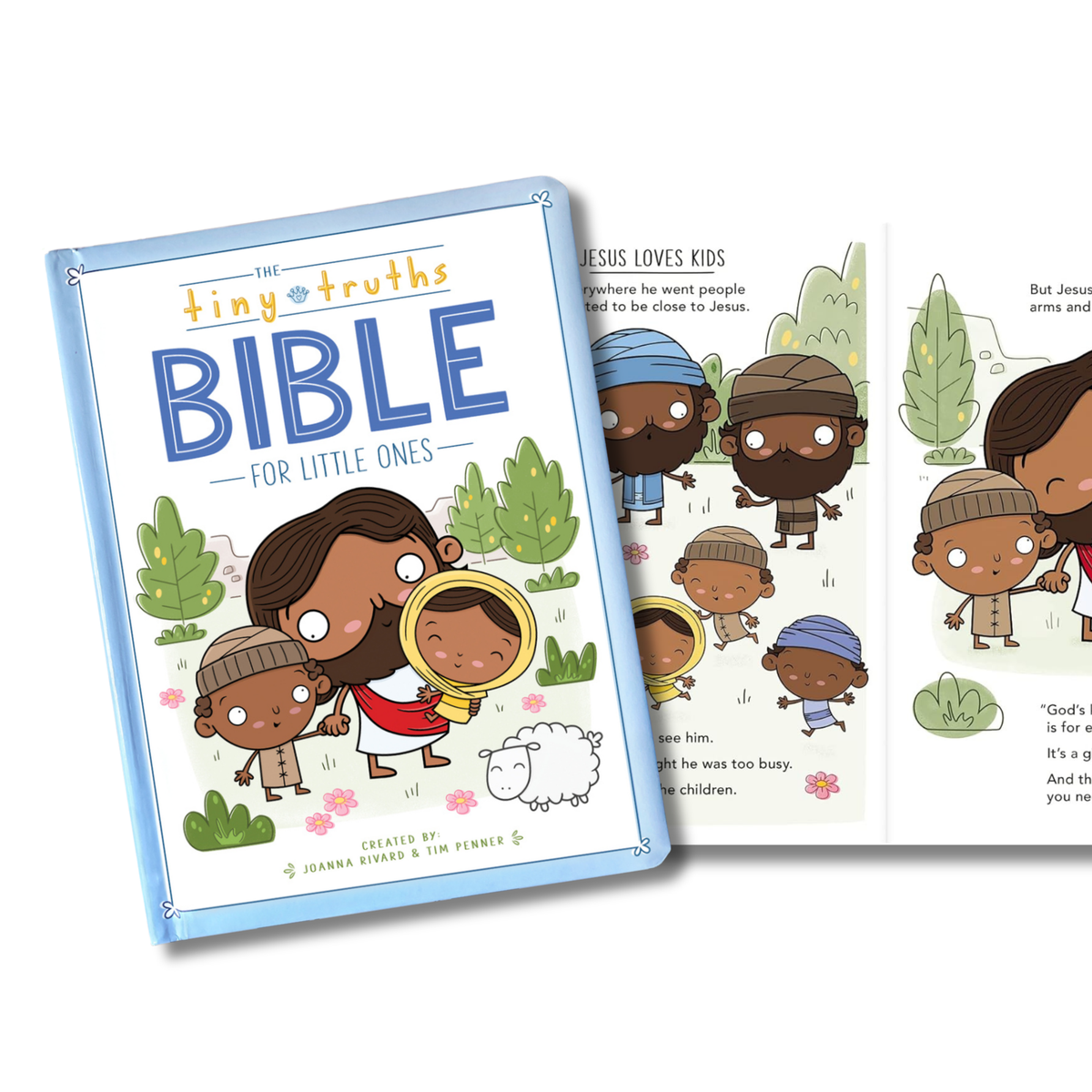 Children's Bible with illustrations of diverse characters on a white background by CTA Christ to All & CTAKids.