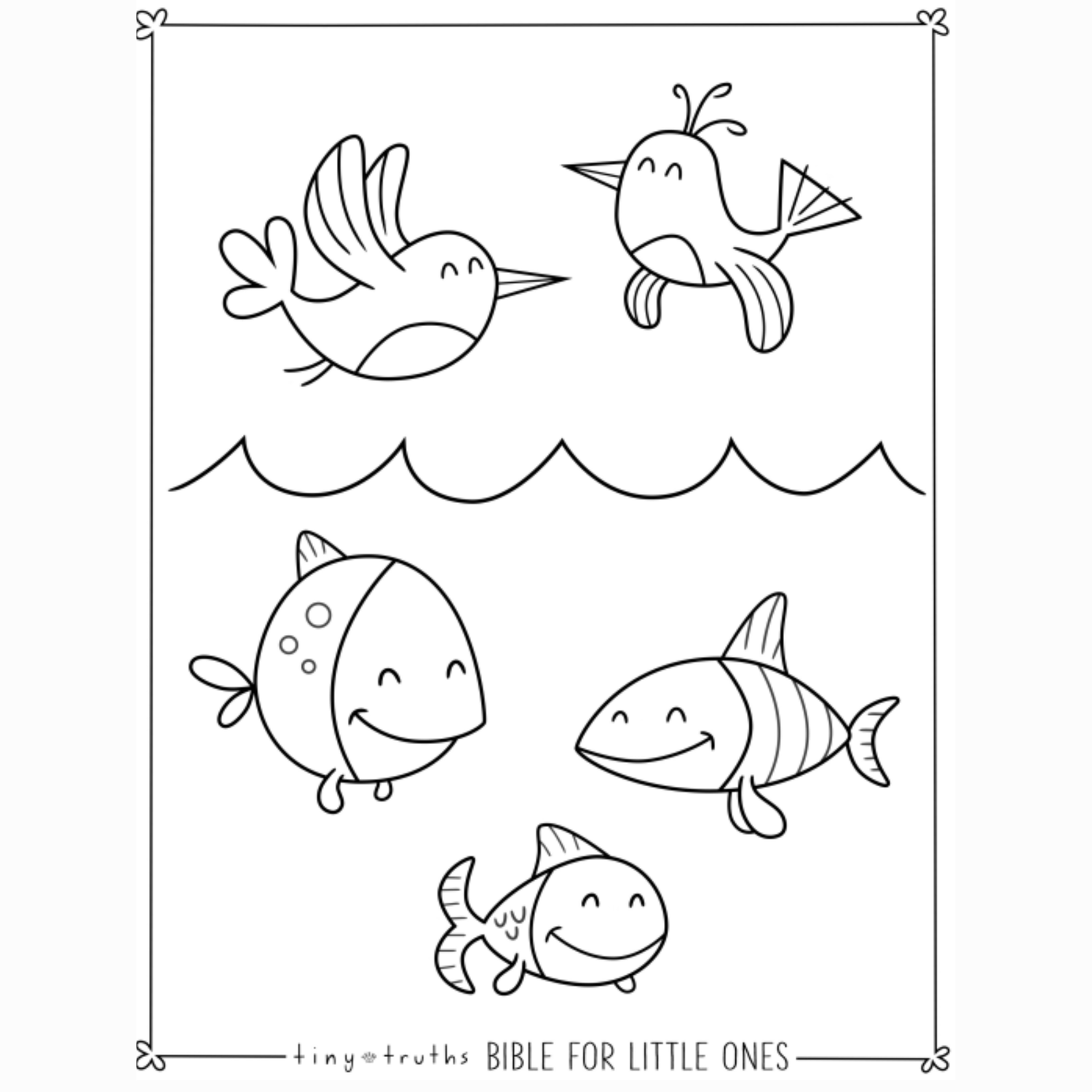 DIGITAL DOWNLOAD Tiny Truths Bible for Little Ones Coloring Pages